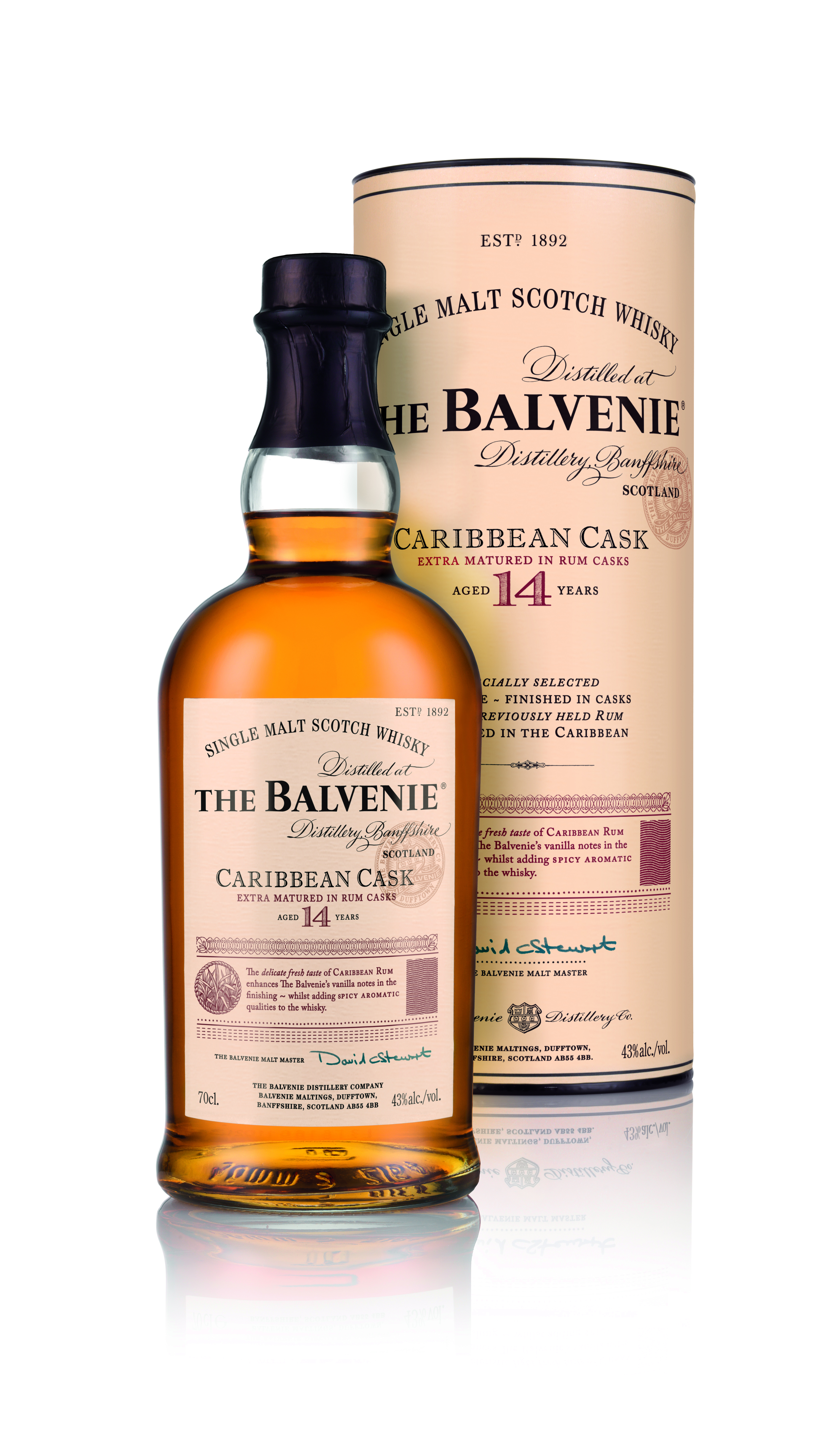 Whisky Balvenie 14 Letnia Caribbean Cask 43% 700 Ml.