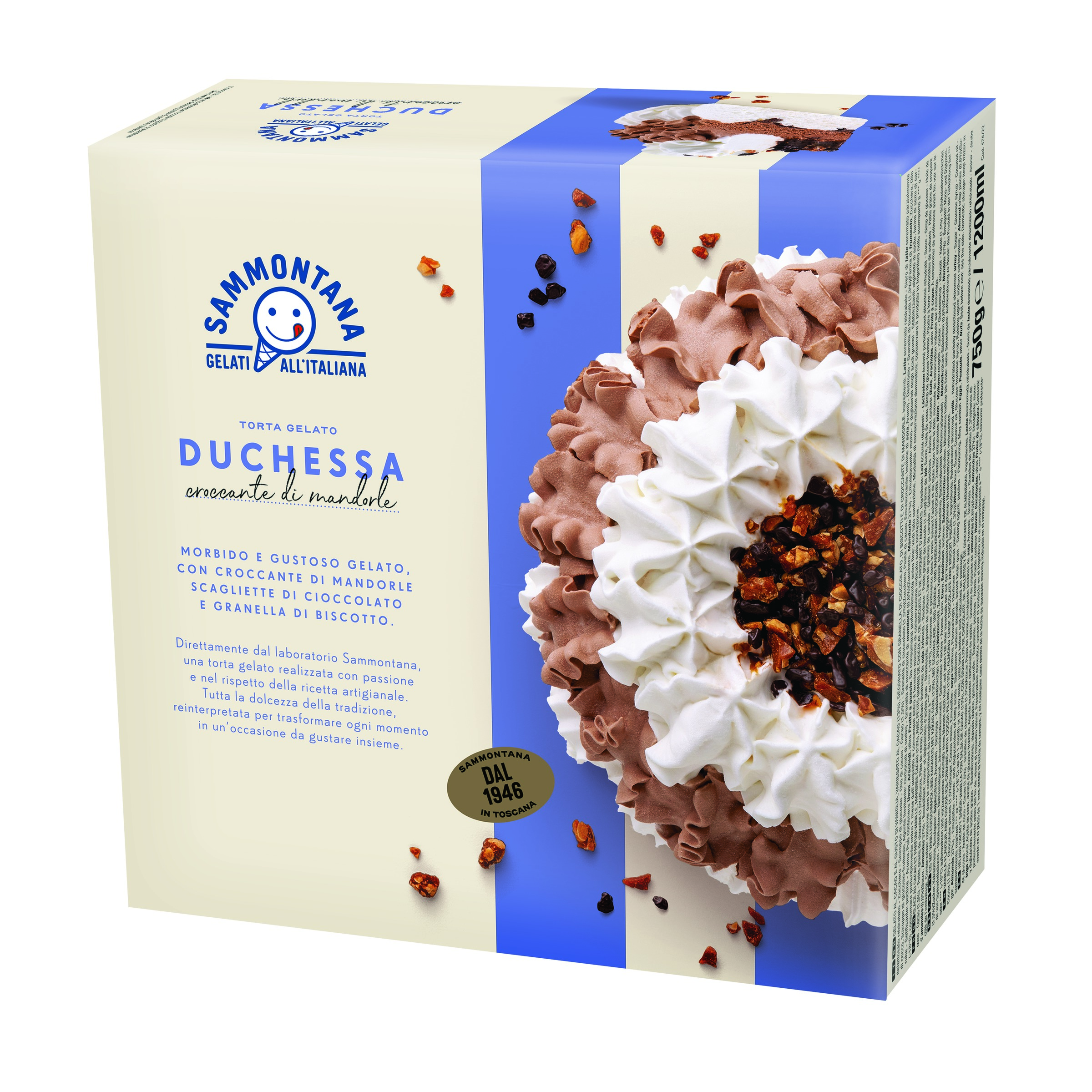Sammontana Tort Lodowy Waniliowo-Czekoladowy Z Dodatkami Duchessa 1200Ml