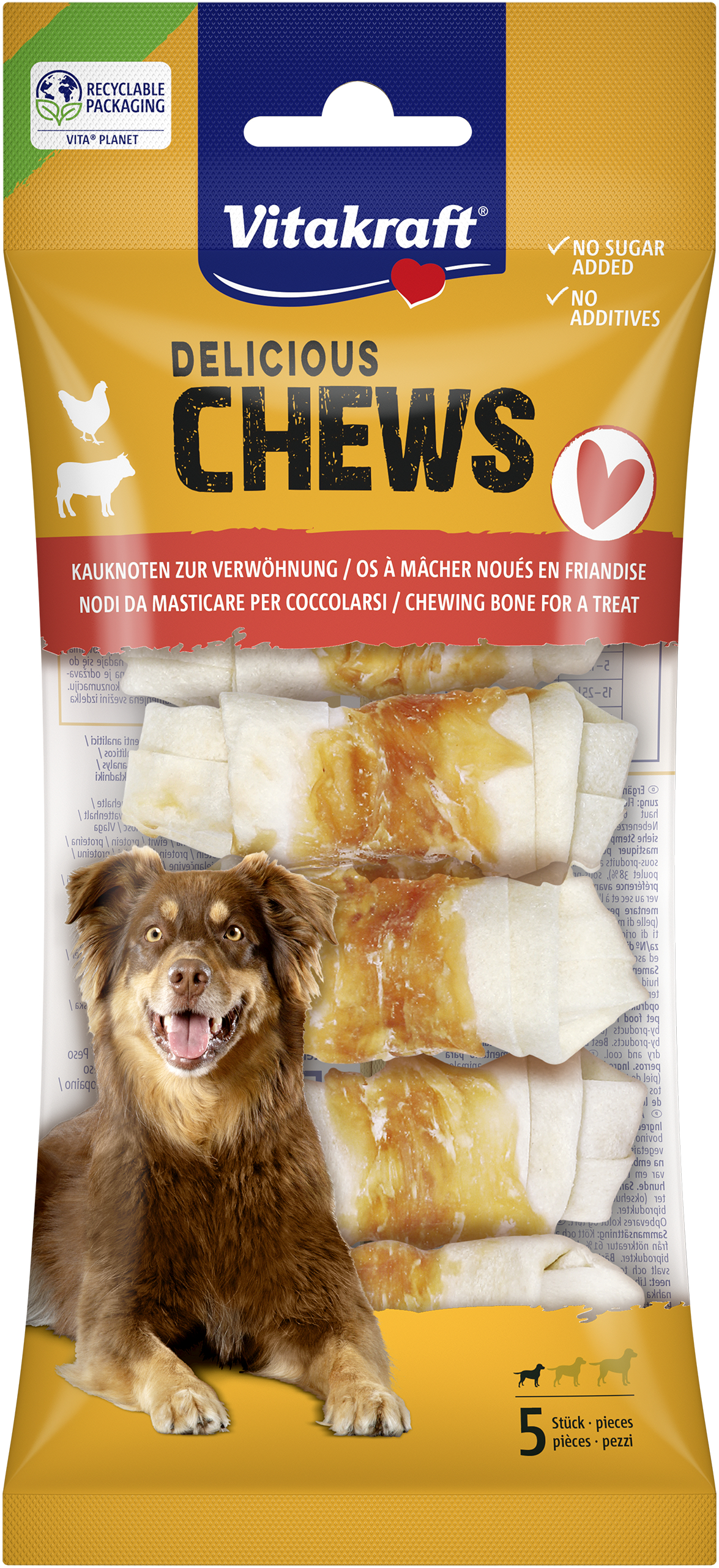 Vitakraft Chews Deli Kość Wiązana Kurczak S 5 Szt. 70G