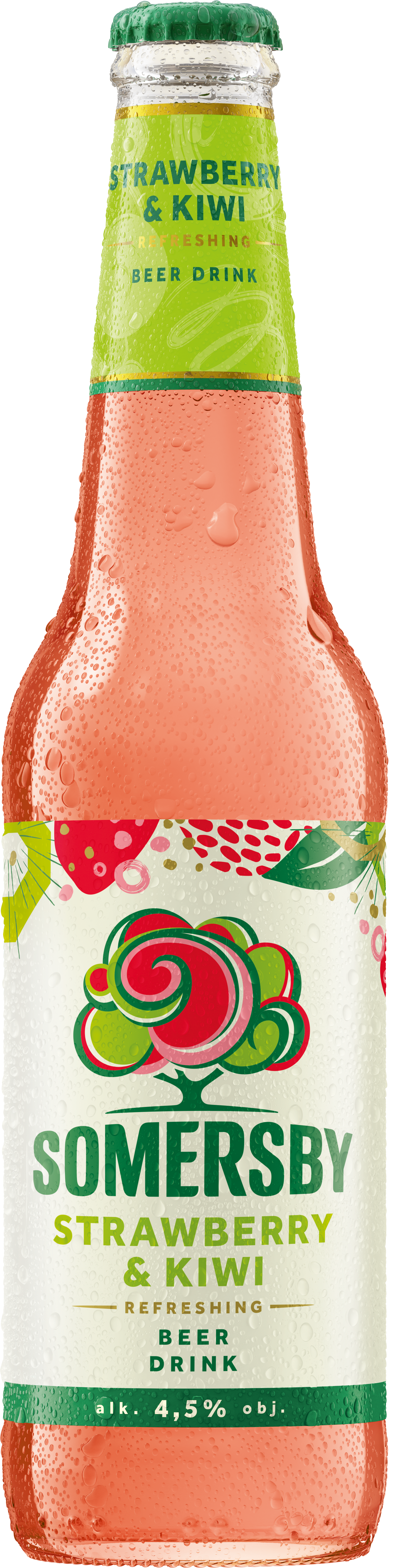 Somersby Strawberry & Kiwi 4,5% 400 Ml, Butelka Bezzwrotna
