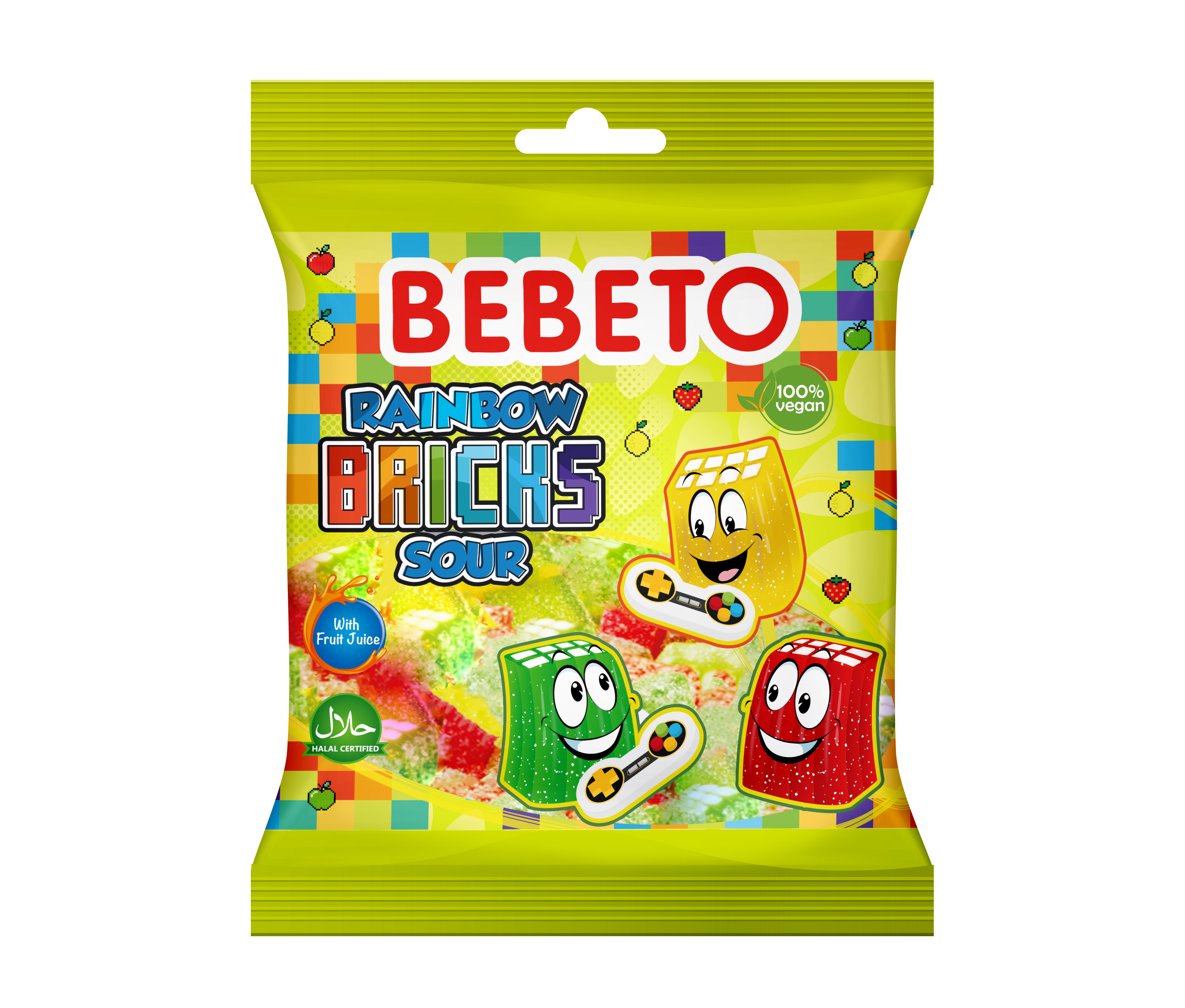 Bebeto Rainbows Bricks Sour 80G