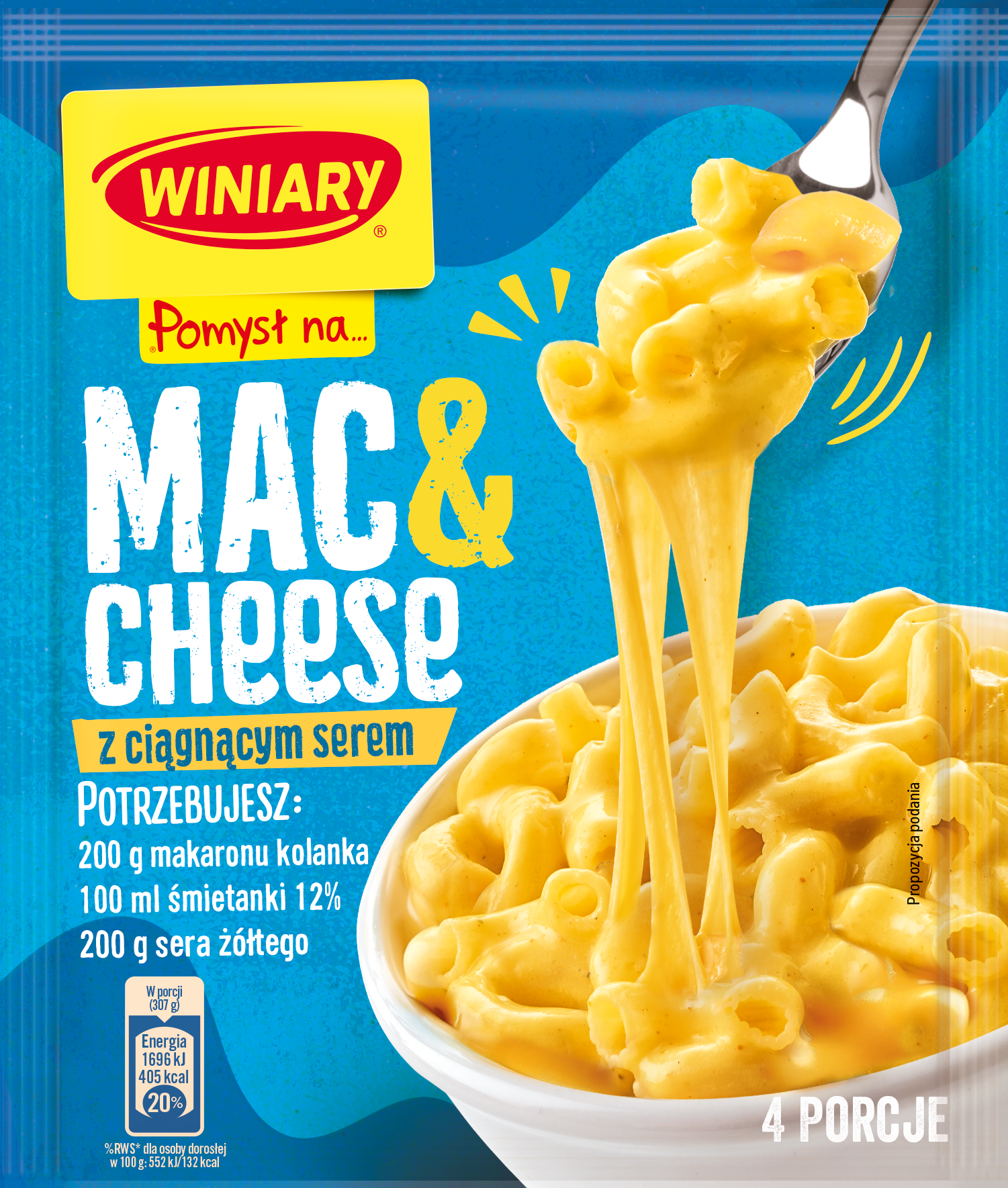 Winiary Pomysł Na... Sycący Makaron Z Ciągnącym Serem 28G
