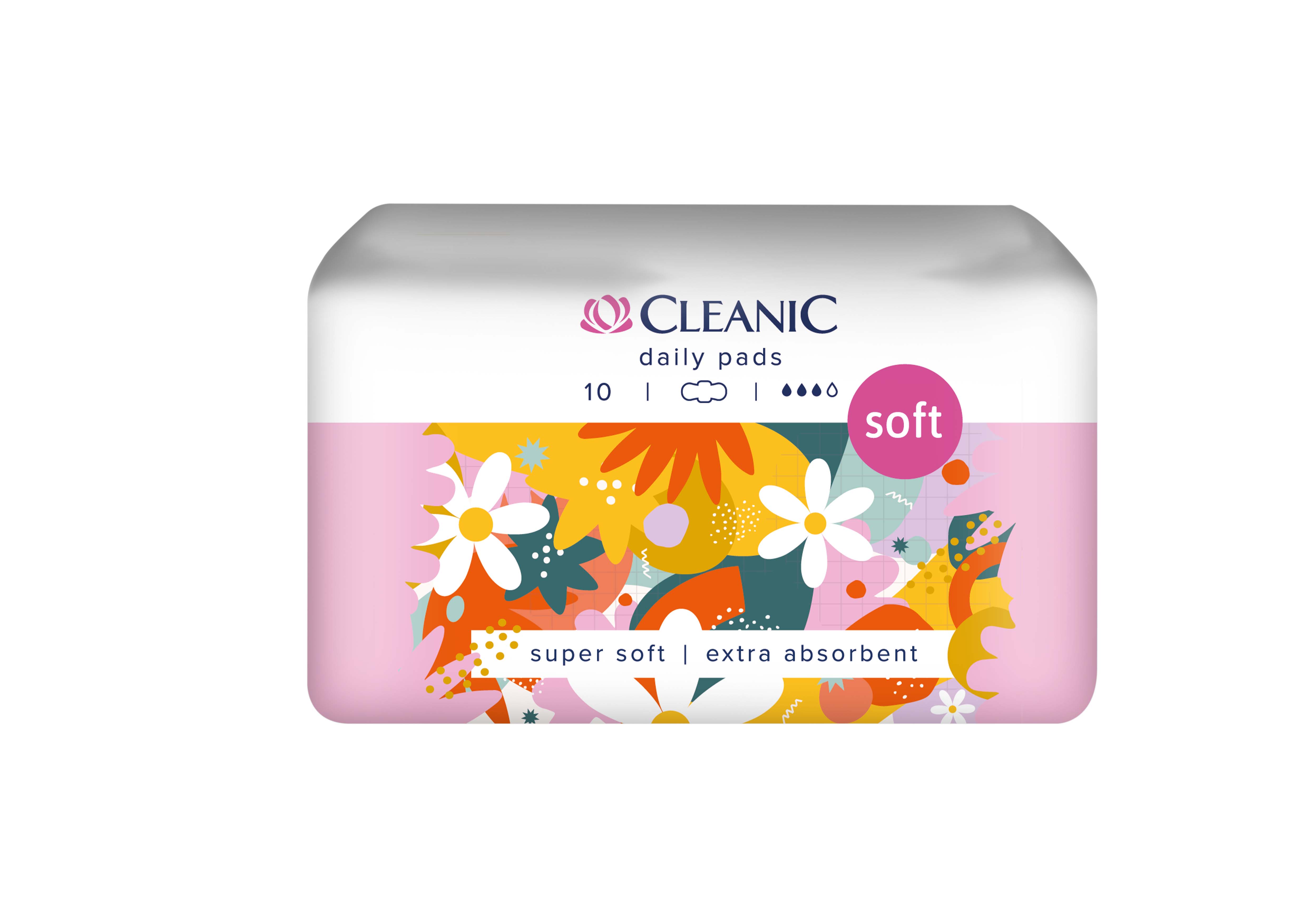 Cleanic Daily Pads Podpaski Higieniczne Soft 10 Szt.