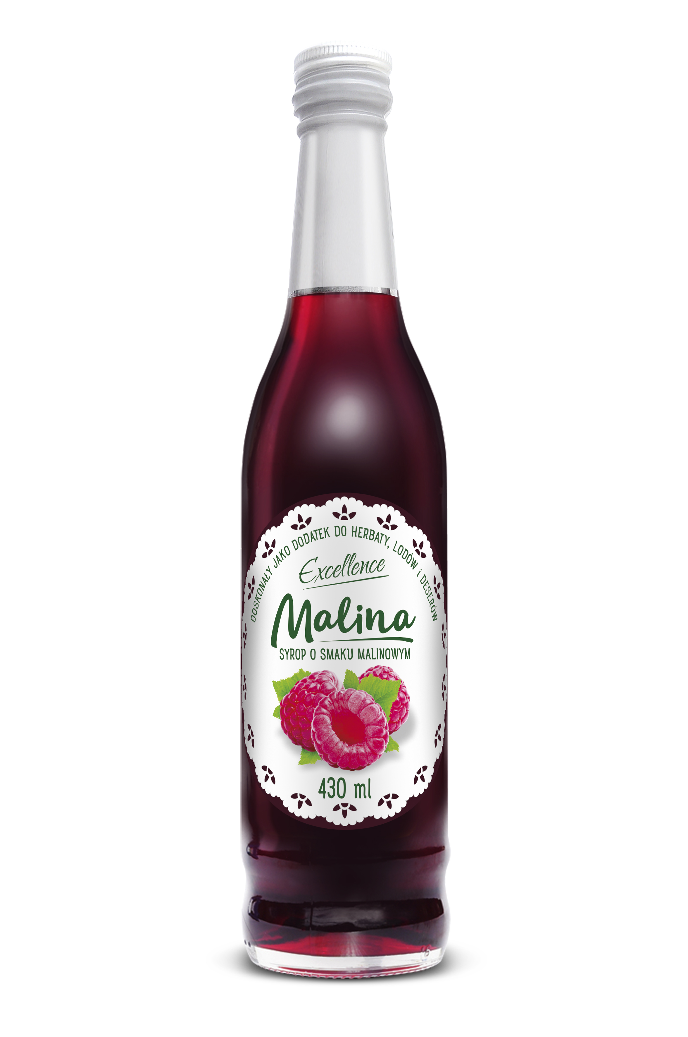 Syrop Excellence O Smaku Malinowym Serwetka 430 Ml. Suplement Diety