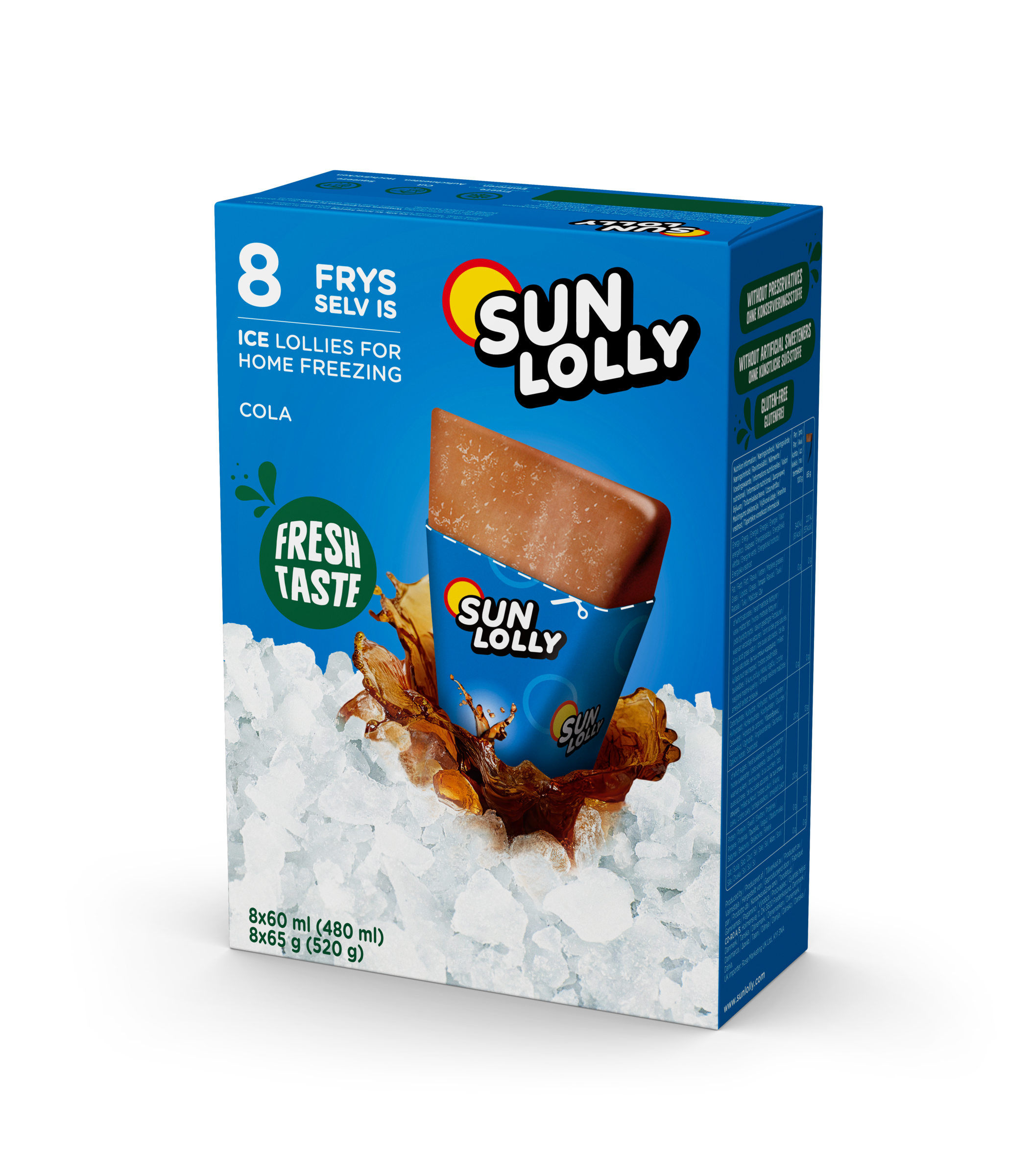 Sun Lolly Lody Wodne Do Zamrażania W Domu Cola 480 Ml