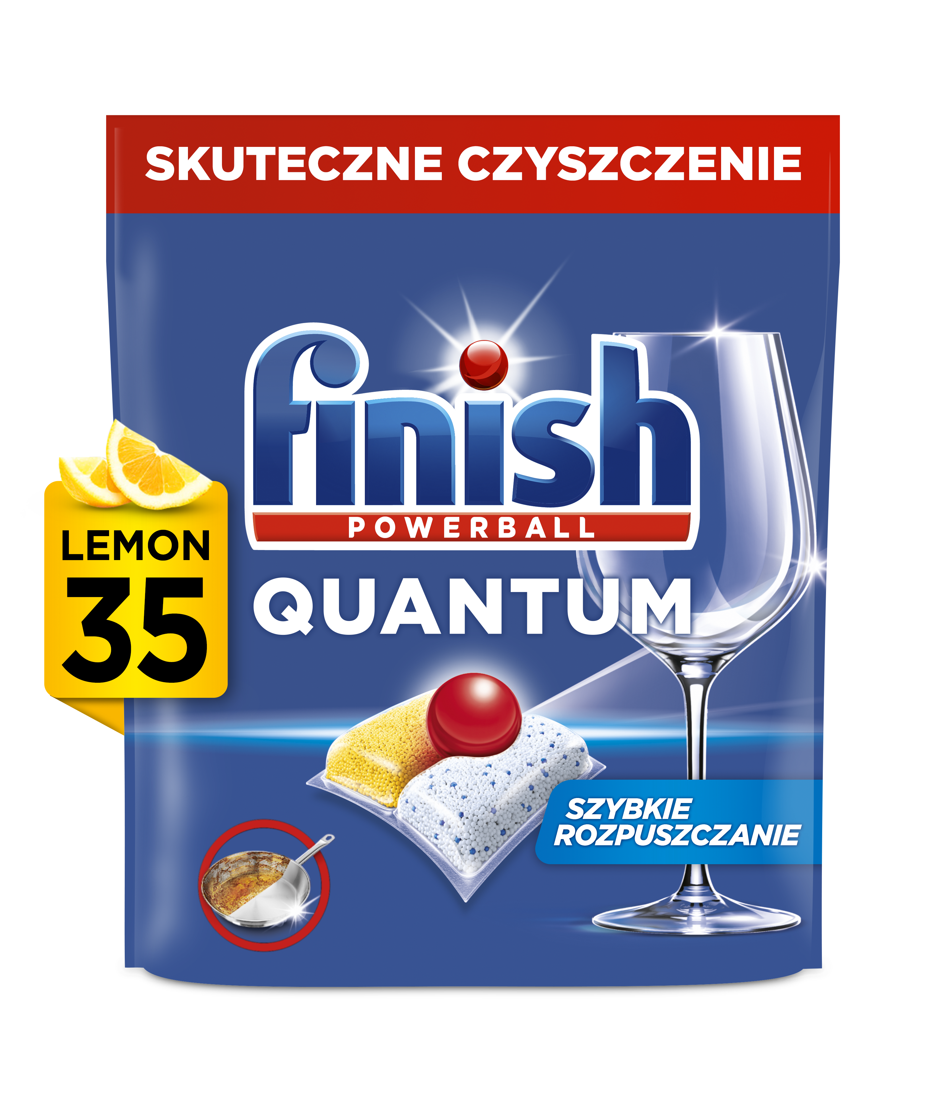 Finish Kapsułki Do Zmywarki Quantum All-In-1 Lemon 35 Szt.