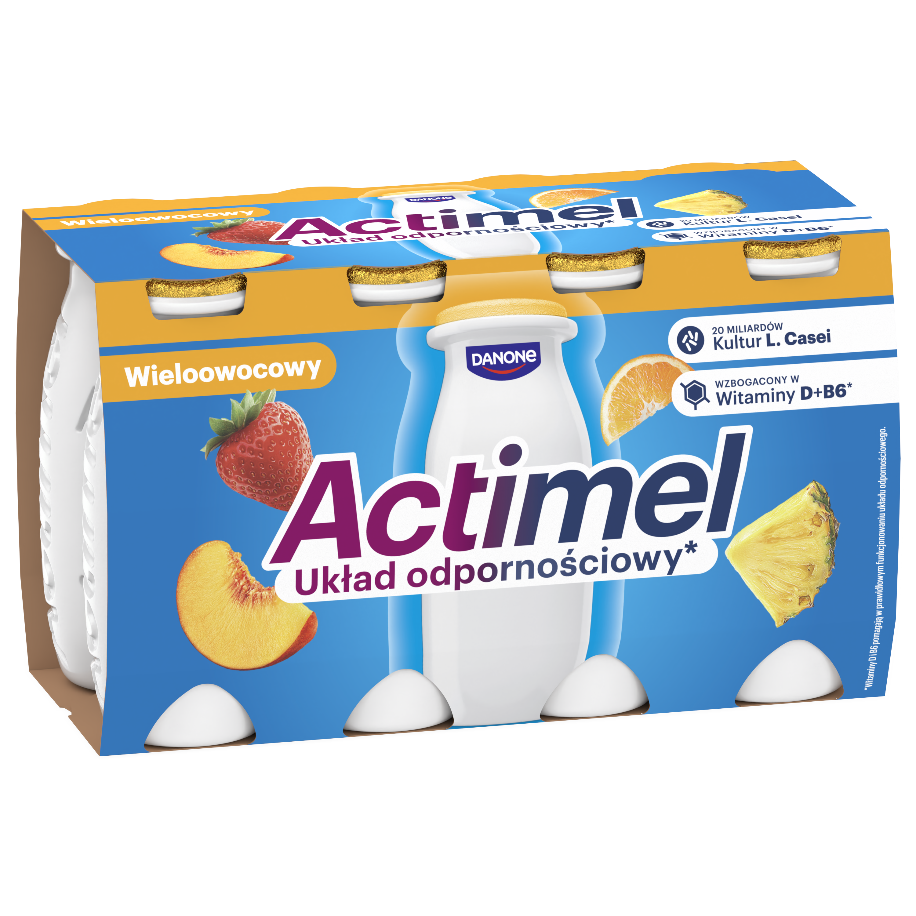 Actimel O Smaku Wieloowocowym 8 X 100 G