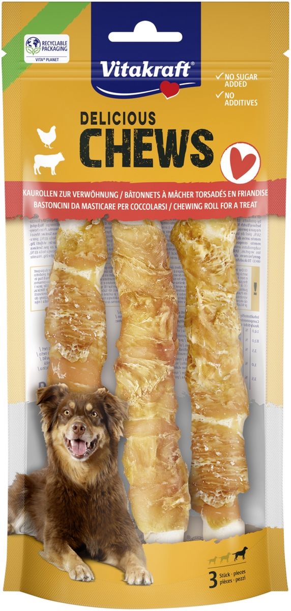 Vitakraft Chews Deli Rolls Kurczak L 3Szt. 140G