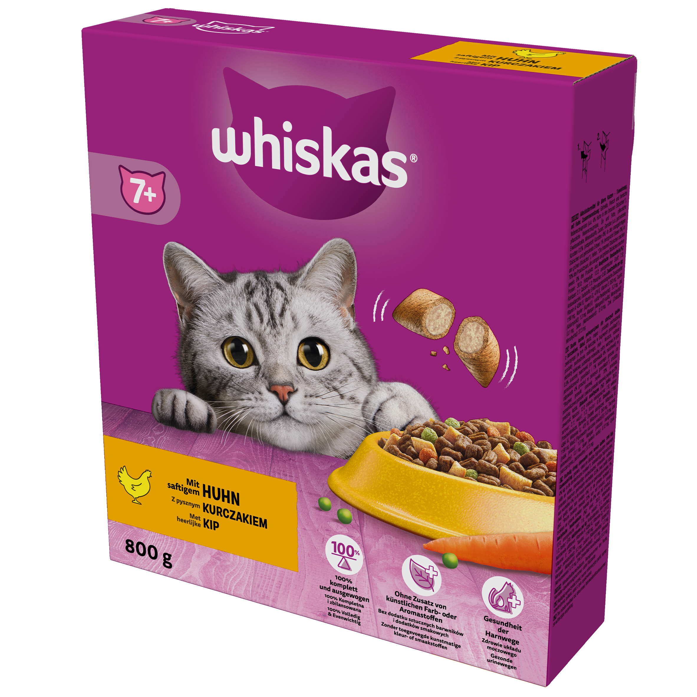 Whiskas 7+ Sucha Karma Z Kurczakiem 800 G