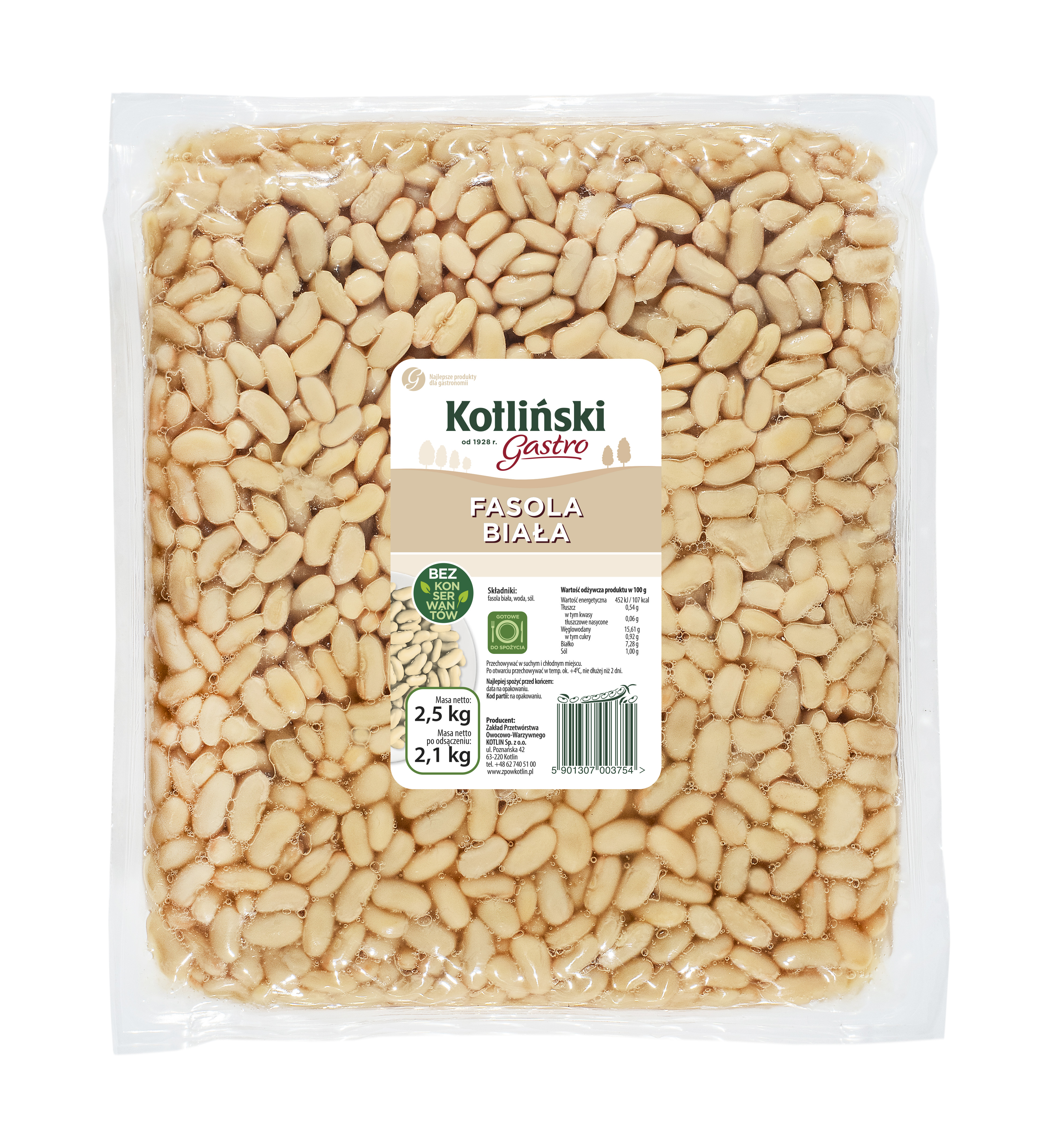 Fasola Biała 2,5Kg Kotliński Gastro