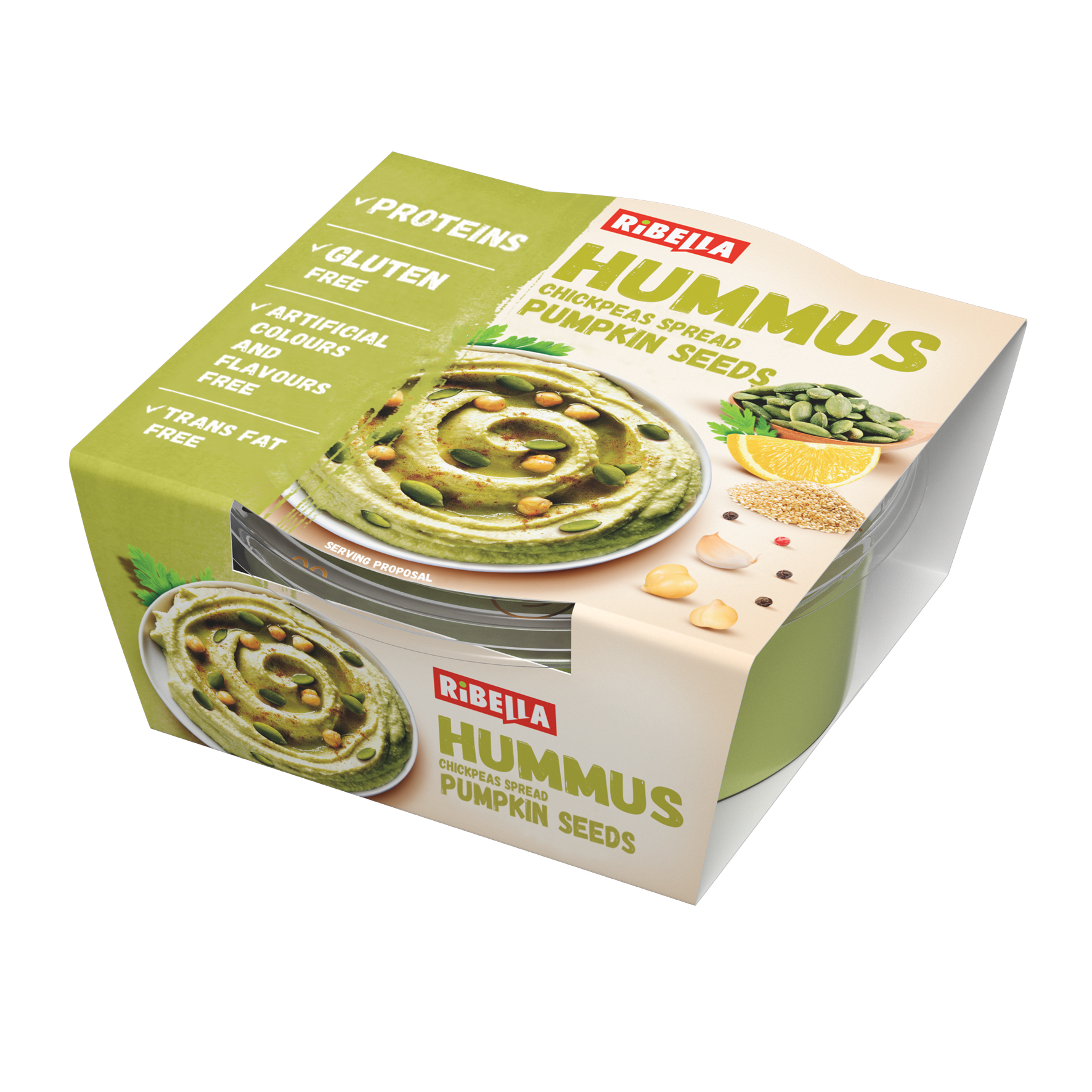 Ribella Hummus Z Pestkami Dyni 200G