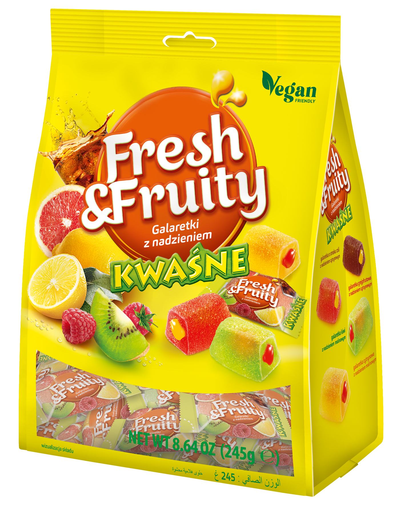 Wawel Galaretki Fresh & Fruity Kwaśne 245G