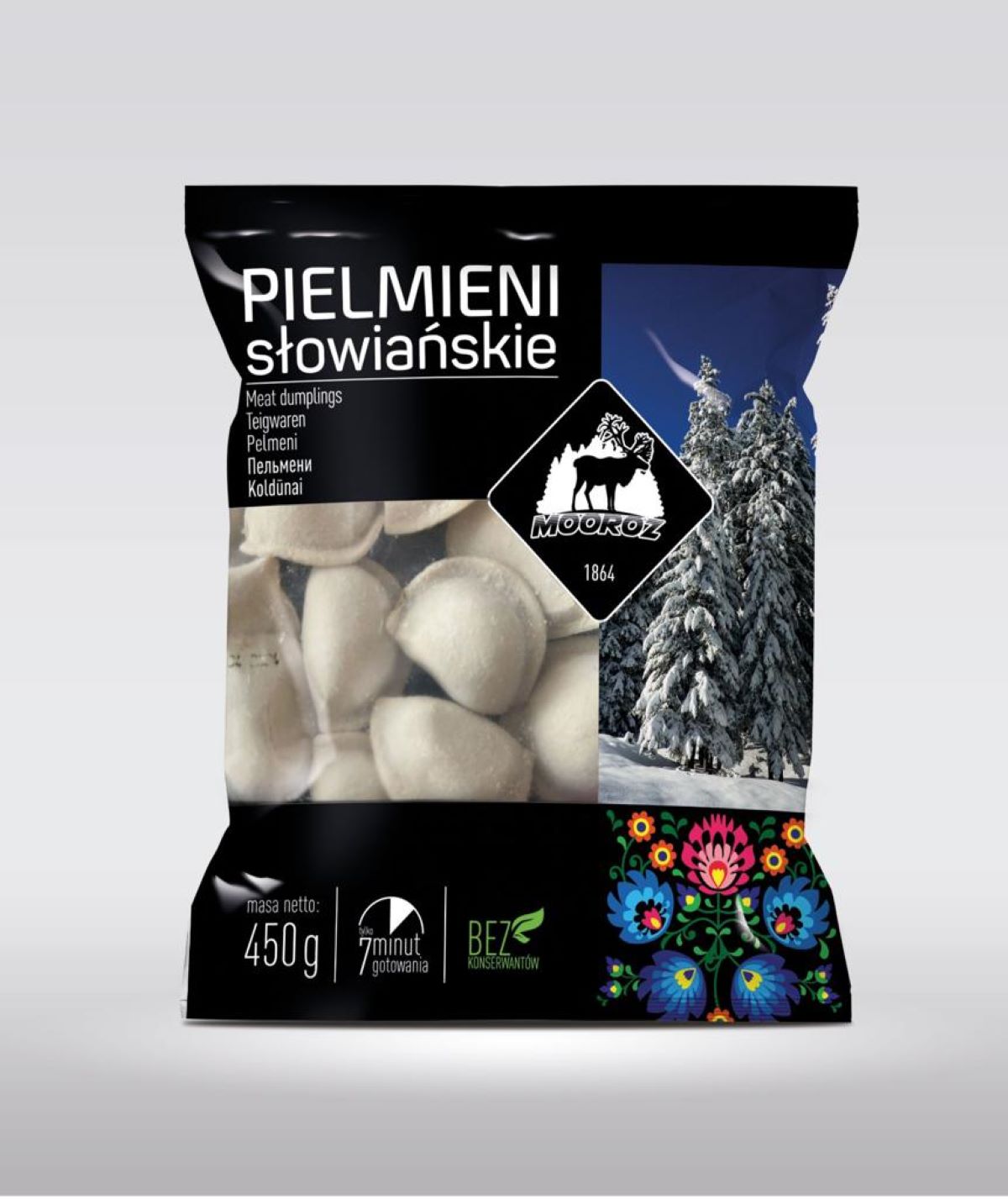 Mooroz Pielmieni Słowiańskie Z Mięsem Wieprzowym I Drobiowym 450G