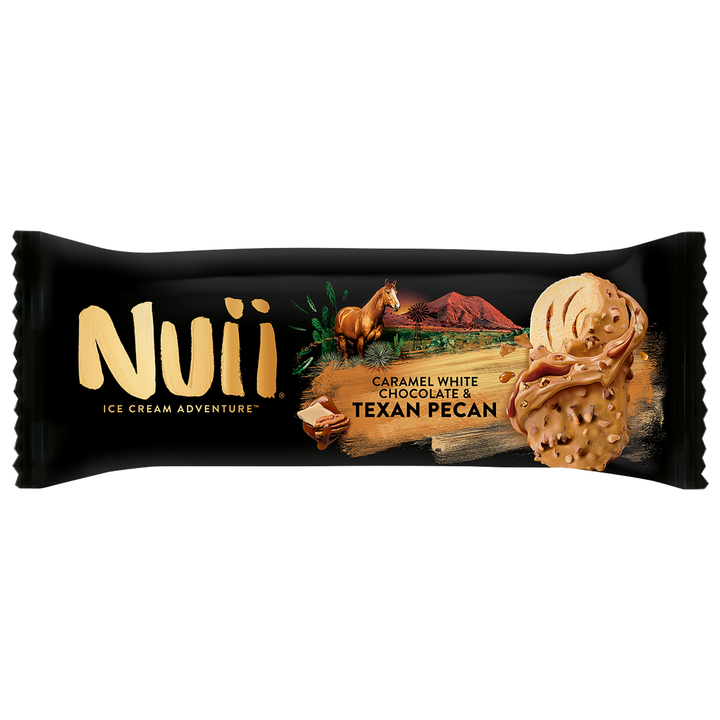 Lody Nuii Ice Cream Adventure Carmel White Chocolate Texan Pecan 90Ml