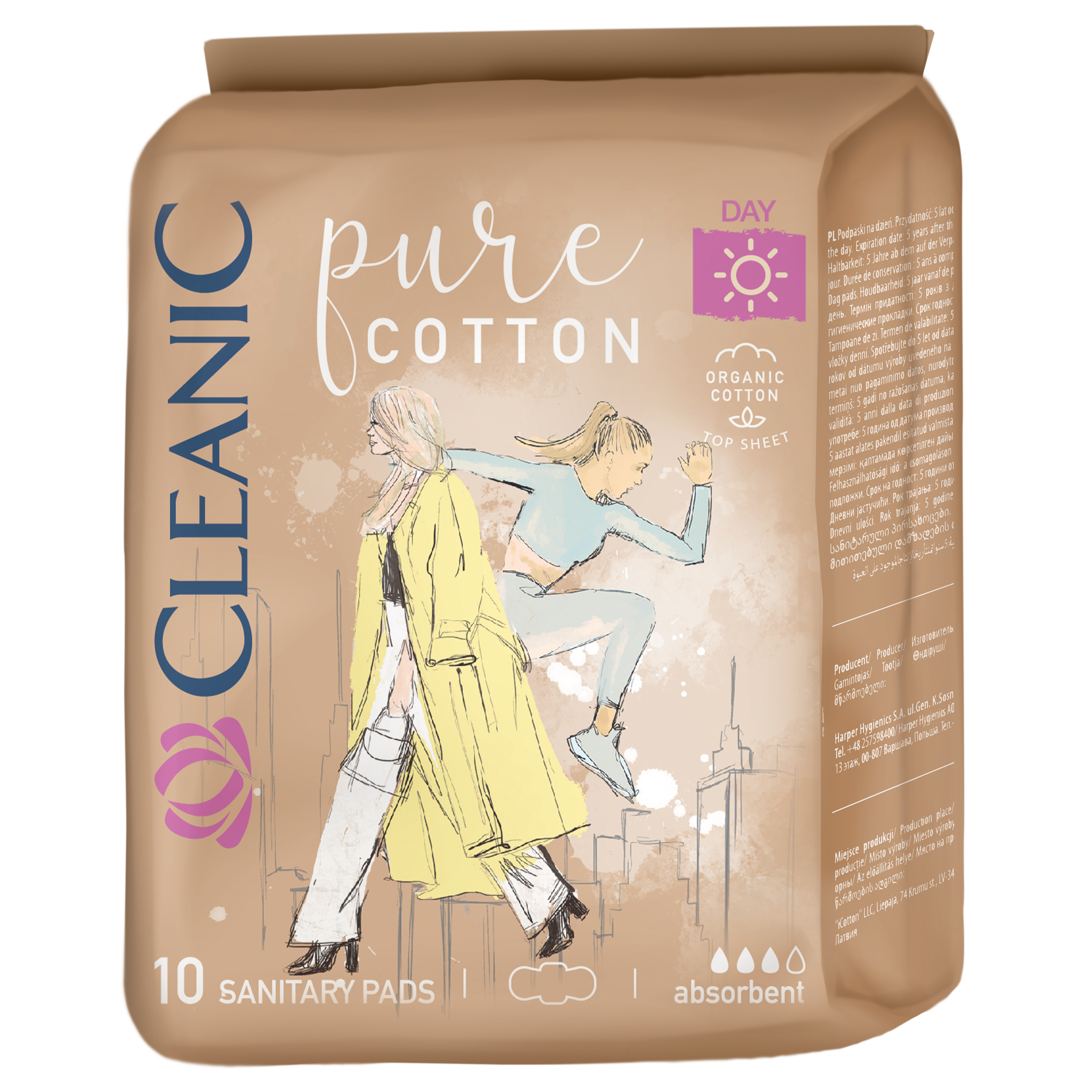 Cleanic Pure Cotton Podpaski Na Dzień 10 Szt.