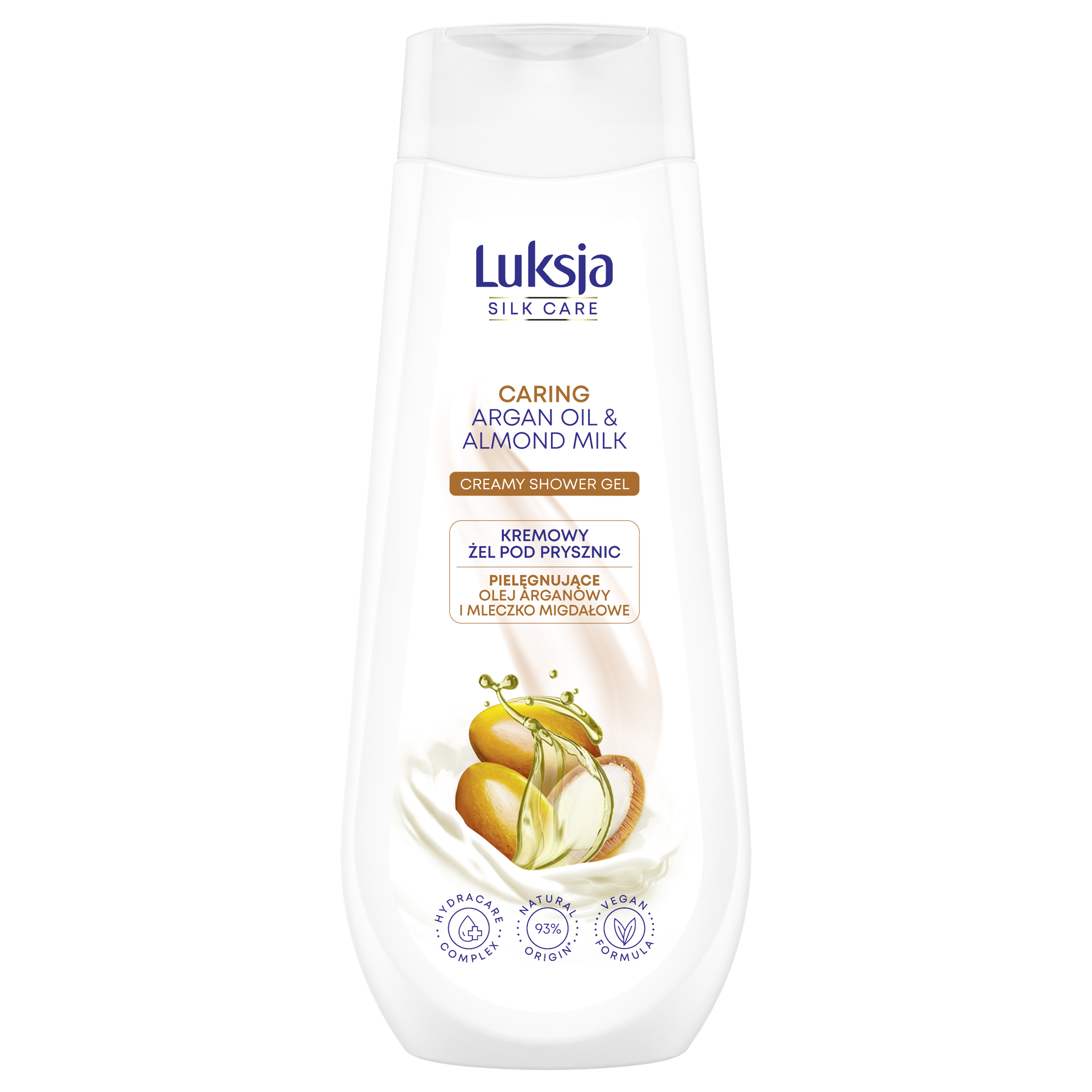 Luksja Silk Care Kremowy Żel Pod Prysznic Olej Arganowy I Mleczko Migdałowe 500 Ml