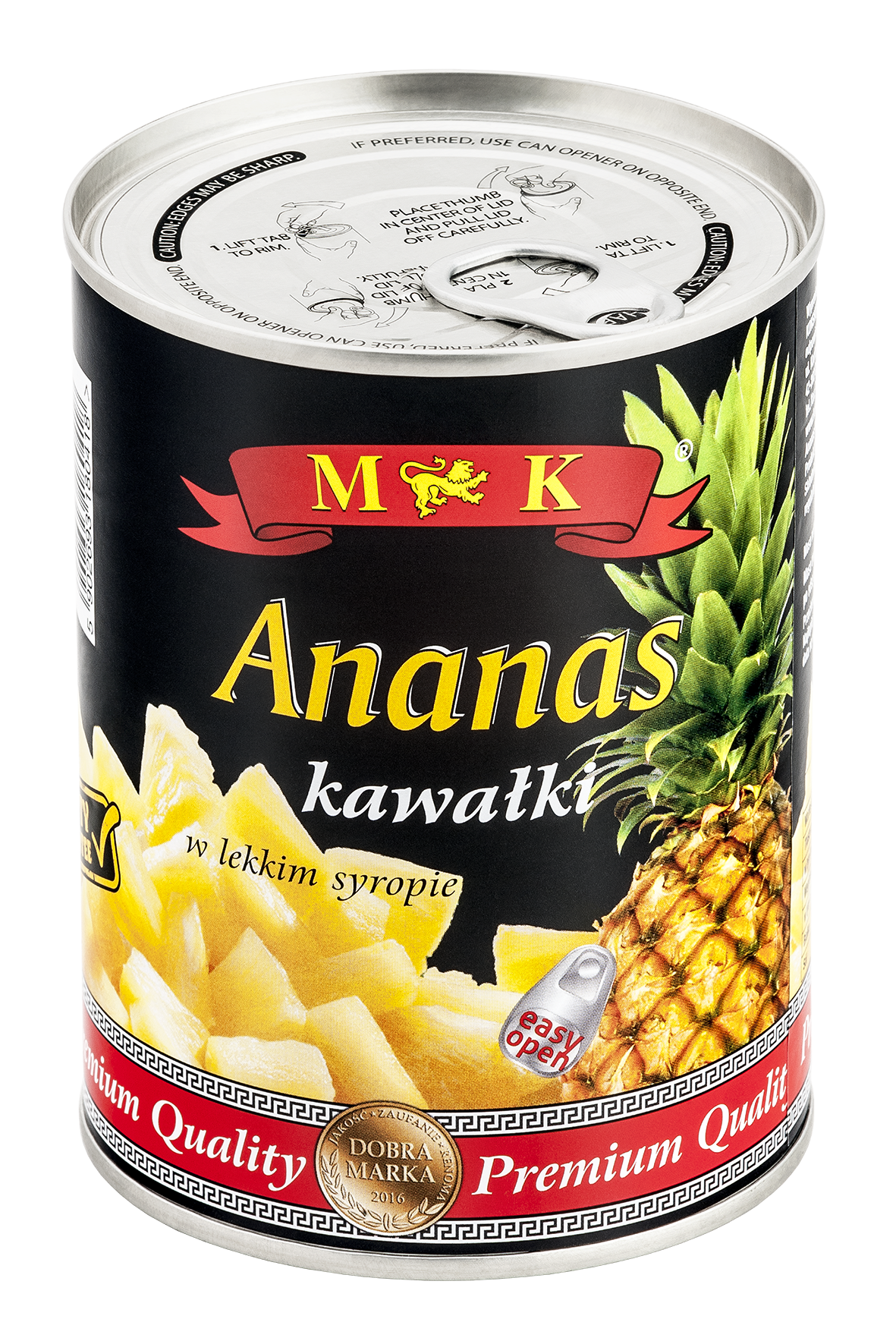 Mk Ananas Kawałki 565 G. Produkt Pasteryzowany