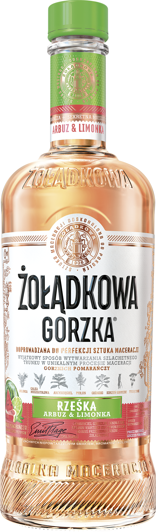 Żołądkowa Gorzka Arbuz Z Limonką 28% 500Ml