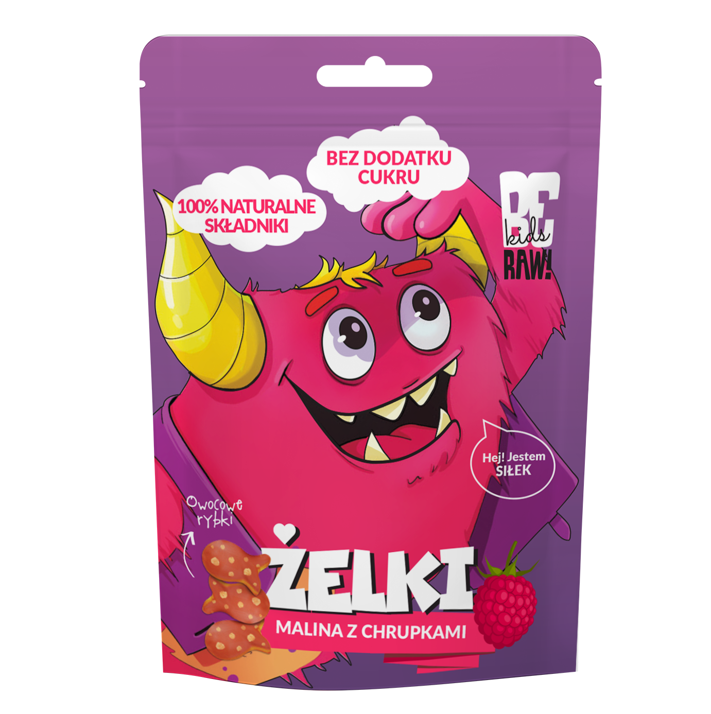 Beraw Kids Żelki Malina Z Chrupkami 35G