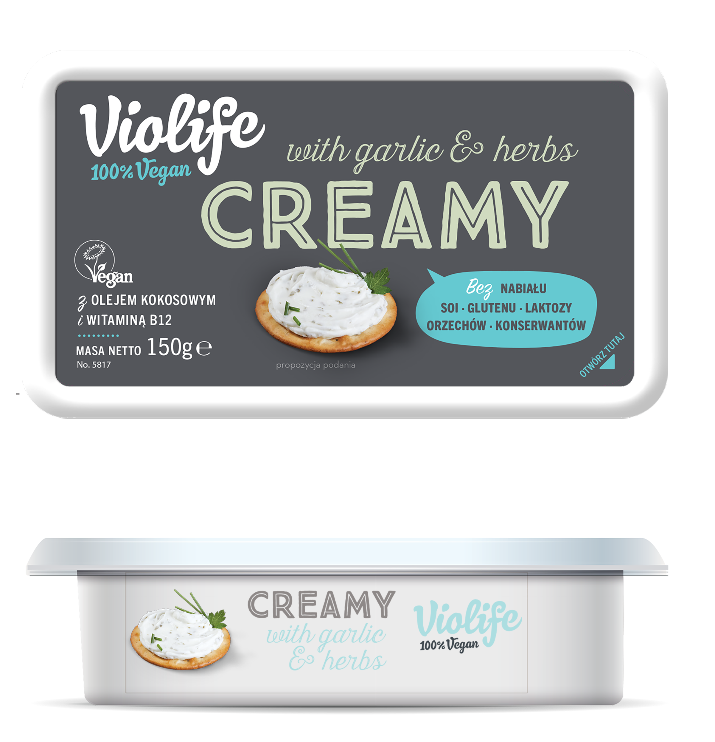 Violife Krem Z Ziołami I Czosnkiem 9X150G