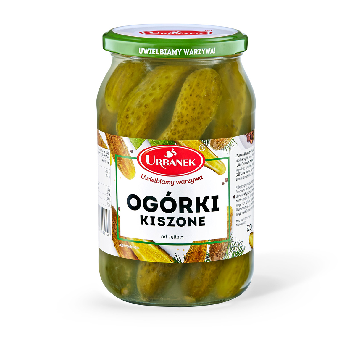 Ogórki Kiszone 920G Urbanek