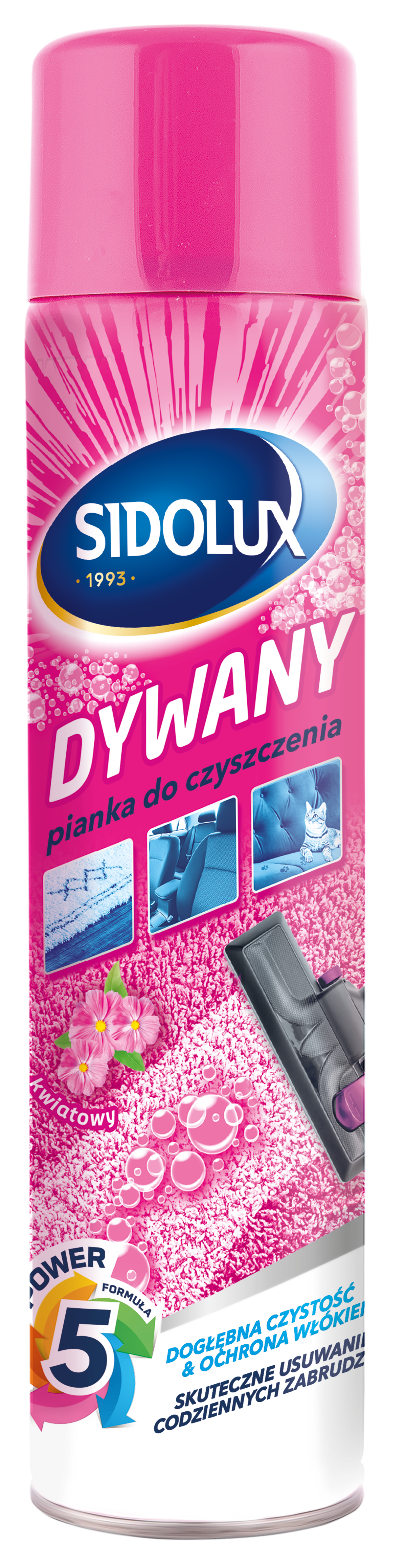 Sidolux Dywany Pianka Do Czyszczenia, Kwiatowa 600 Ml