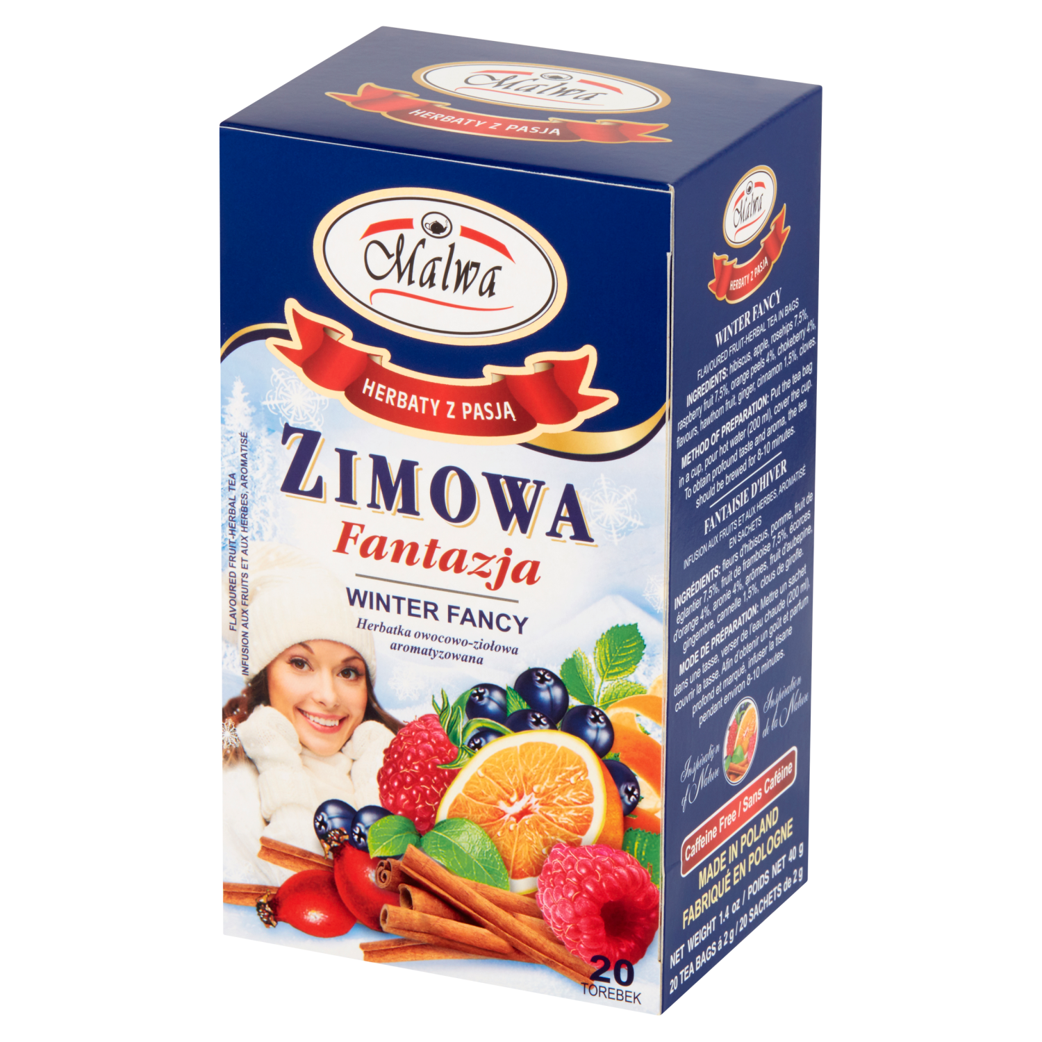 Malwa Herbata Owocowo-Ziołowa Zimowa Fantazja 20X2G