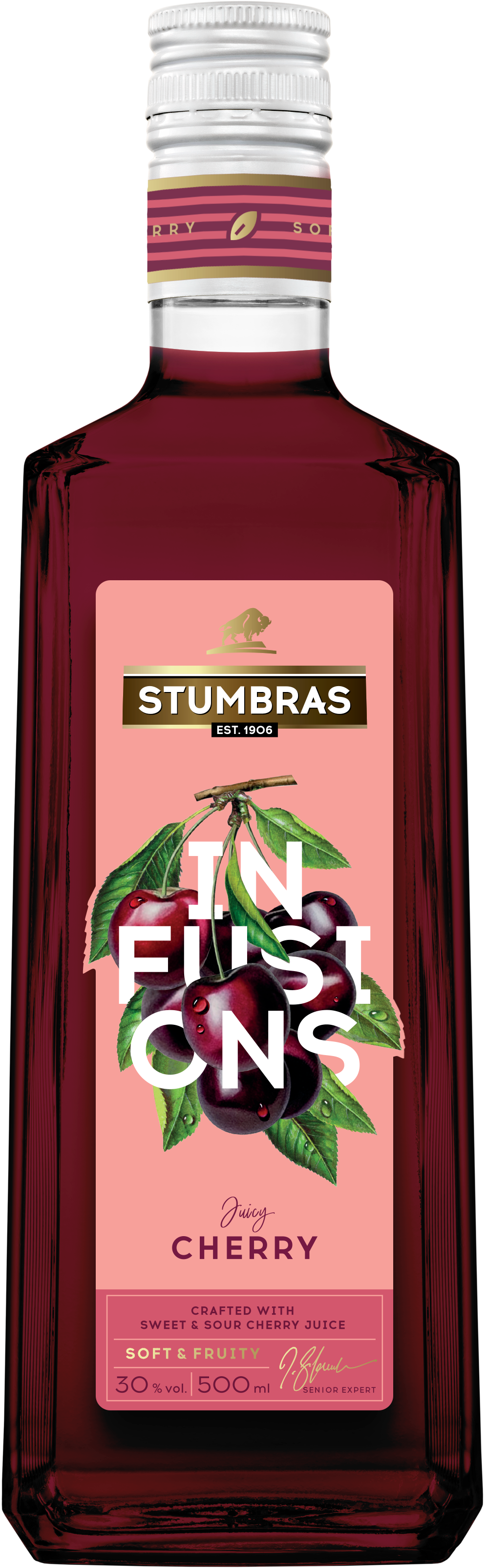 Napój Spirytusowy Stumbras Infusion Jucy Cherry 30%, 0,5 L
