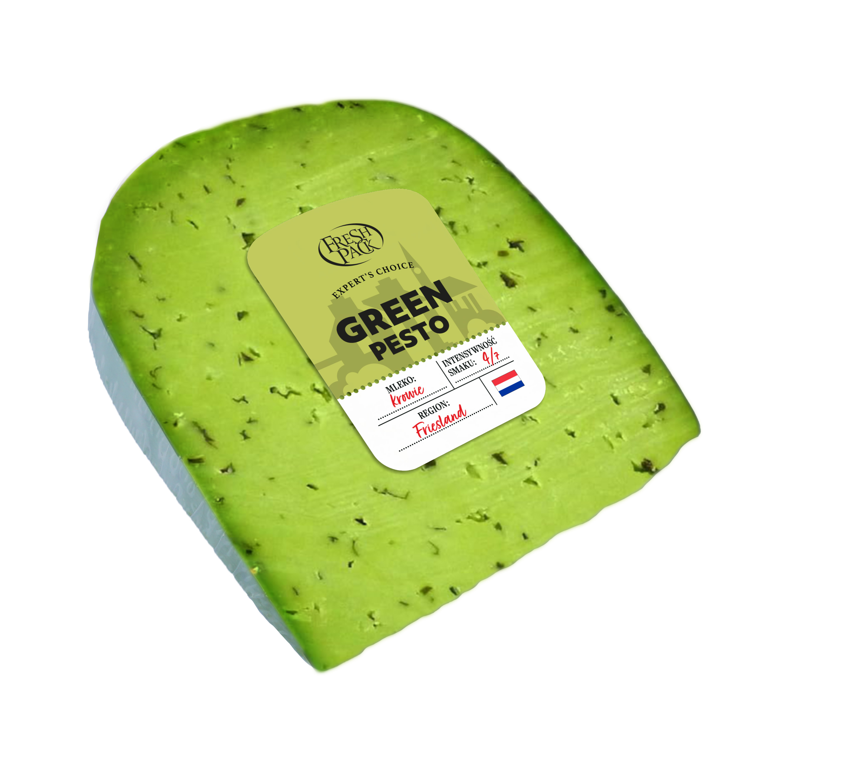 Ser Niderlandzki Green Pesto, Porcja Ok 130G Fresh Pack