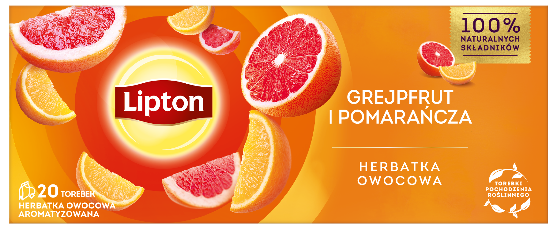 Lipton Fruit Grejpfrut I Pomarańcza 20Tb