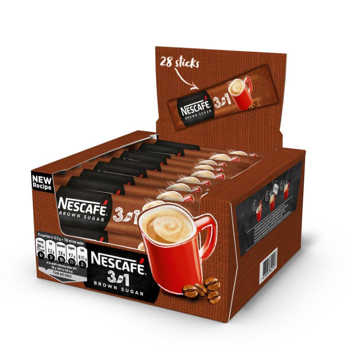 Nescafe 3In1 Brown Sugar 462 G (28 X 16,5 G)