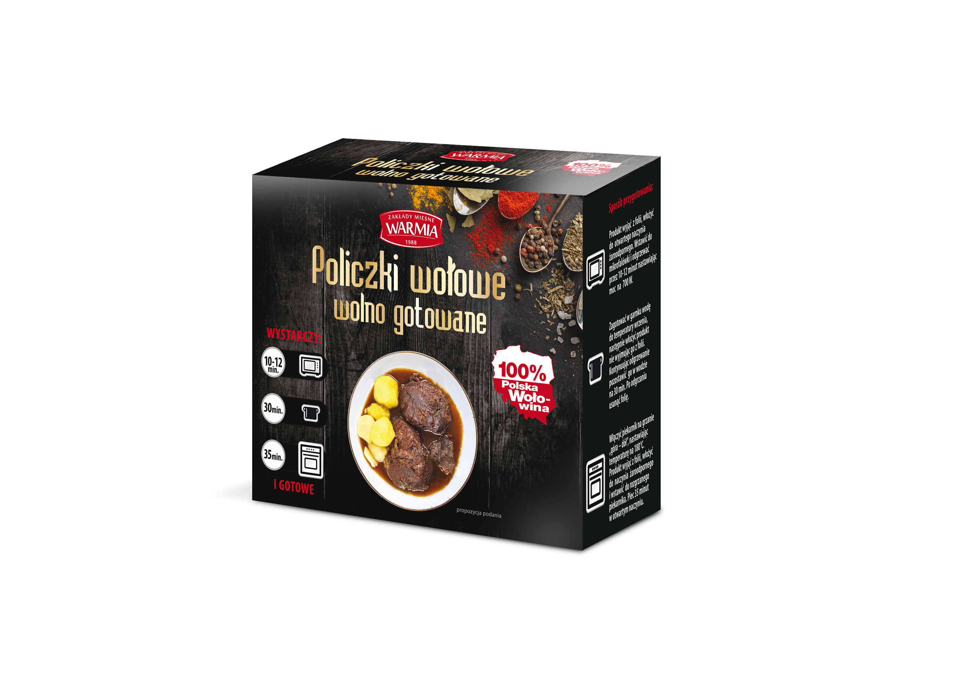 Policzki Wołowe Wolno Gotowane Warmia Ok. 550G