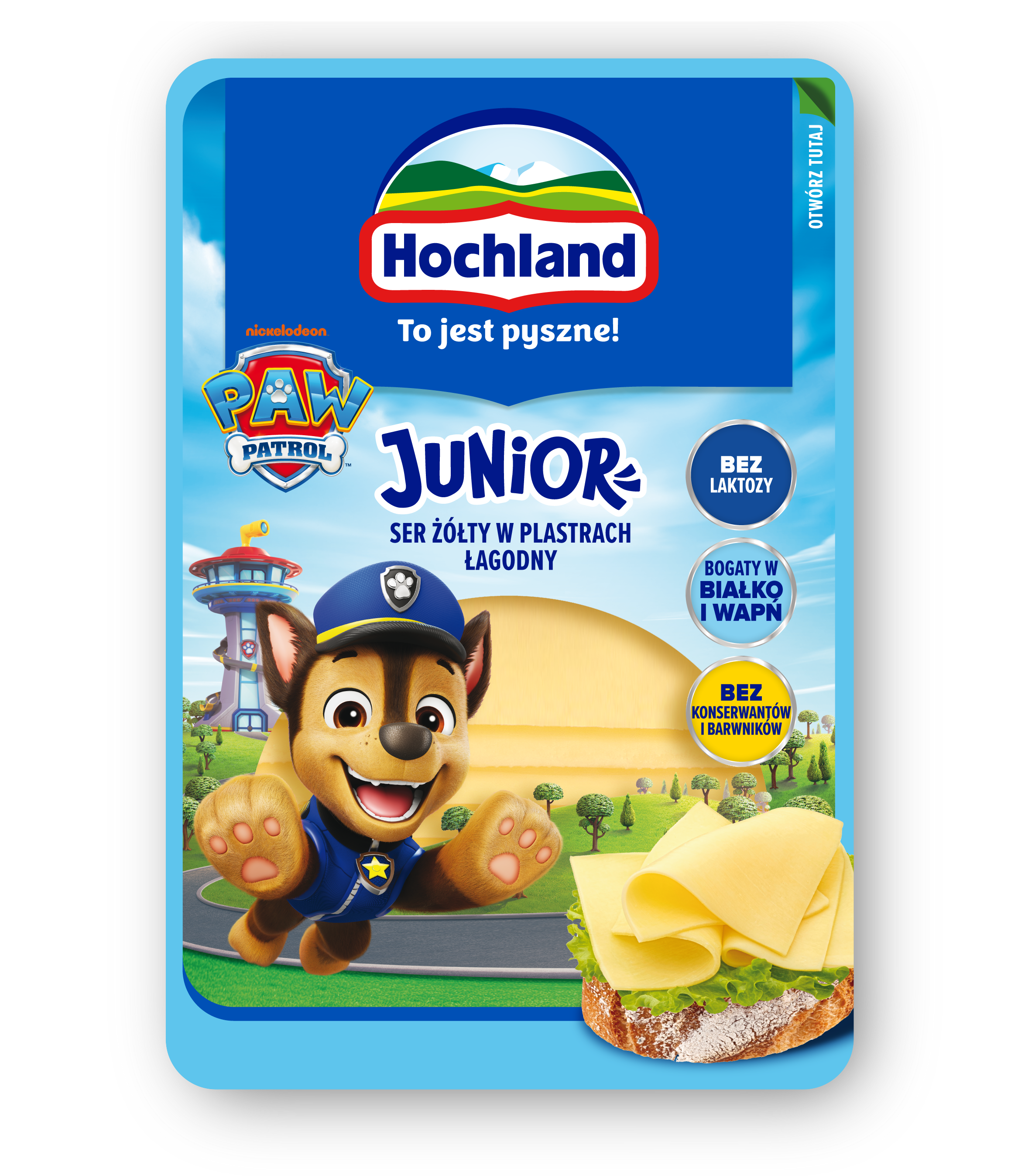 Hochland Ser Żółty Junior W Plastrach 135 G