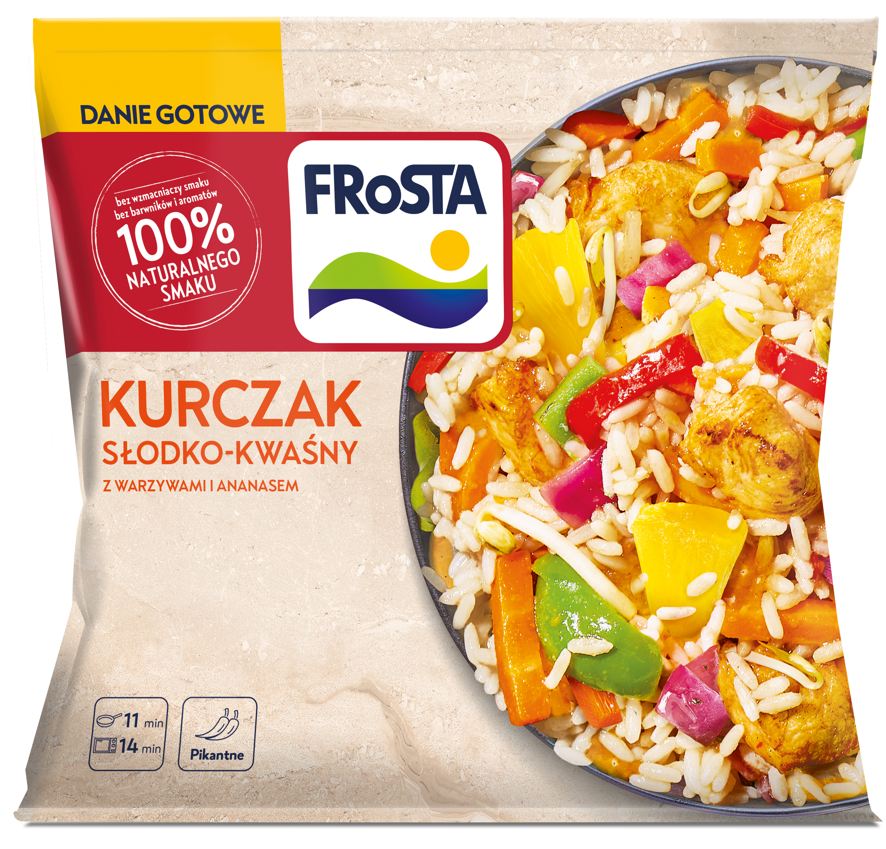 Frosta Kurczak Słodko-Kwaśny Z Ananasem I Warzywami 450G