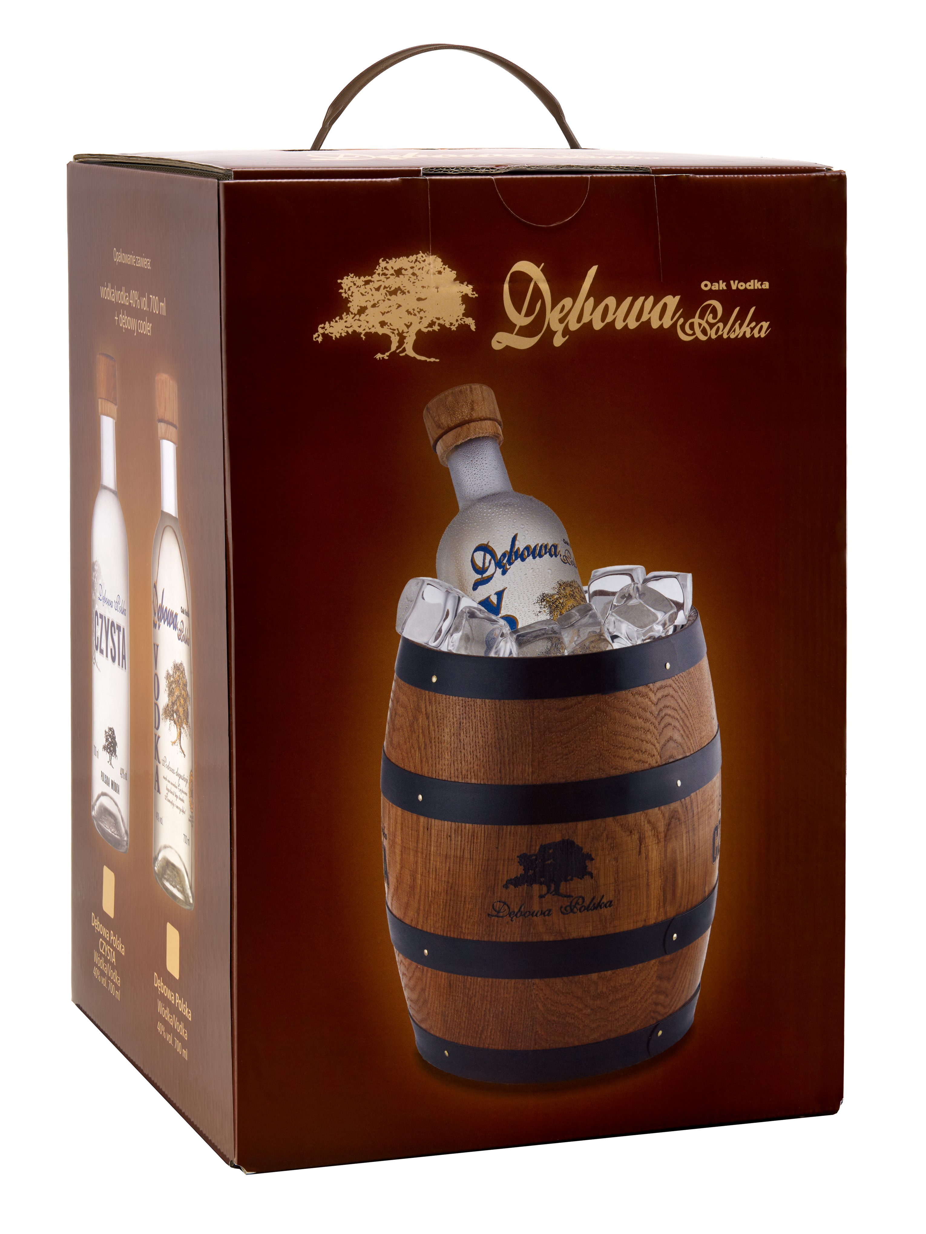 Dębowa Polska Wódka Beczka Cooler 40% 0,70L