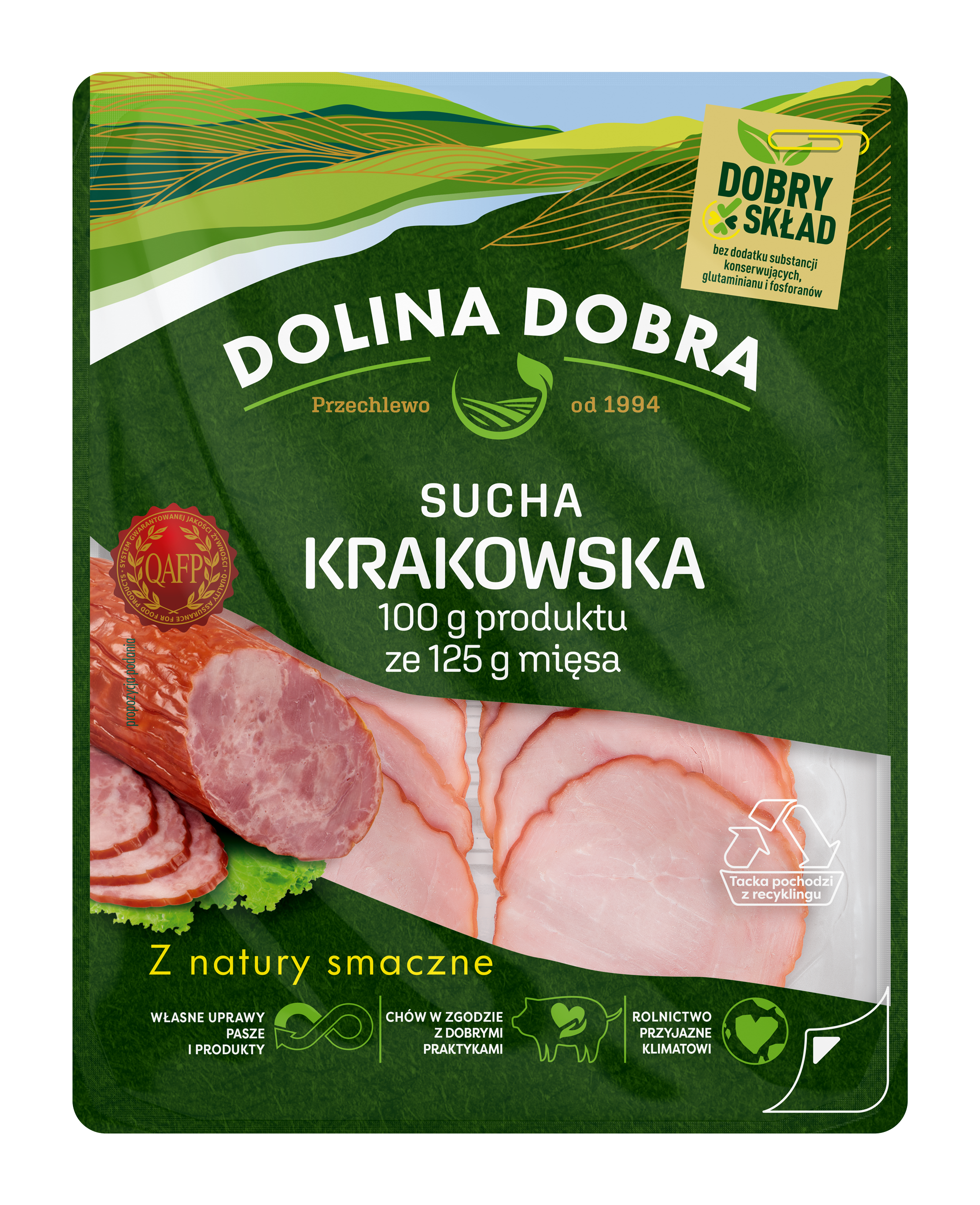 Krakowska Bez Konserwantów W Plastrach 90G Dolina Dobra