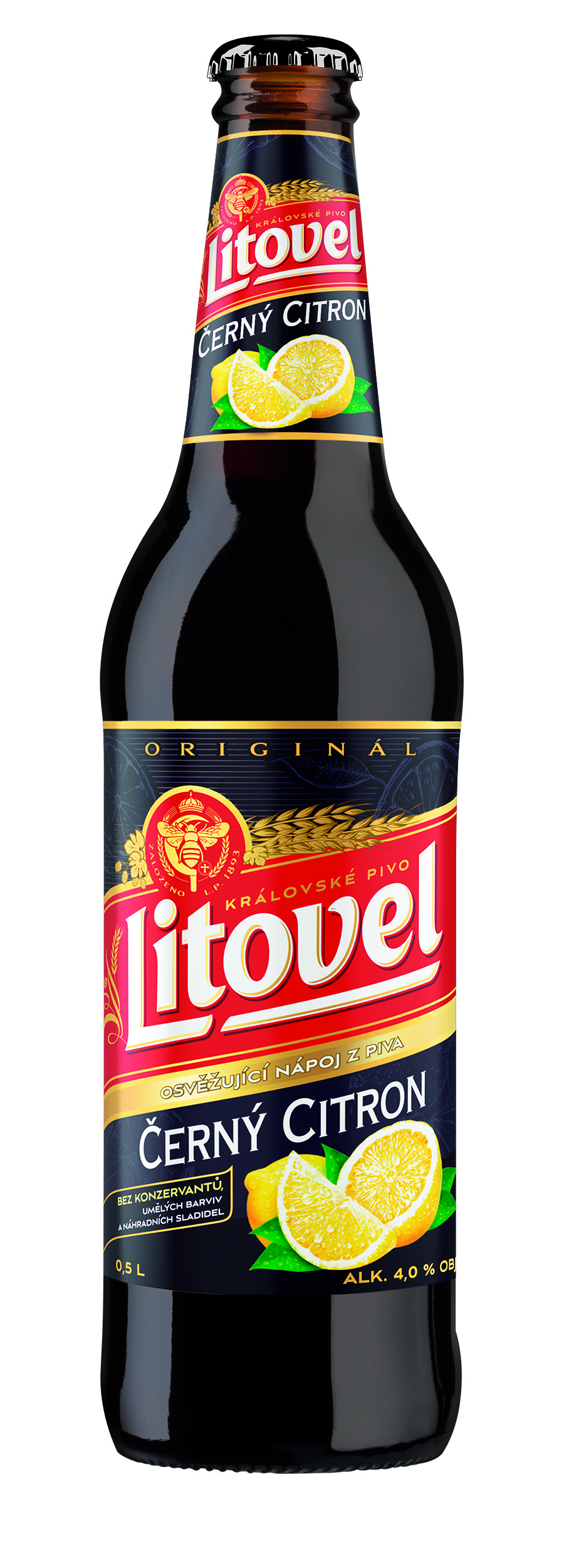 Litovel Cerny Citron 0,5 L