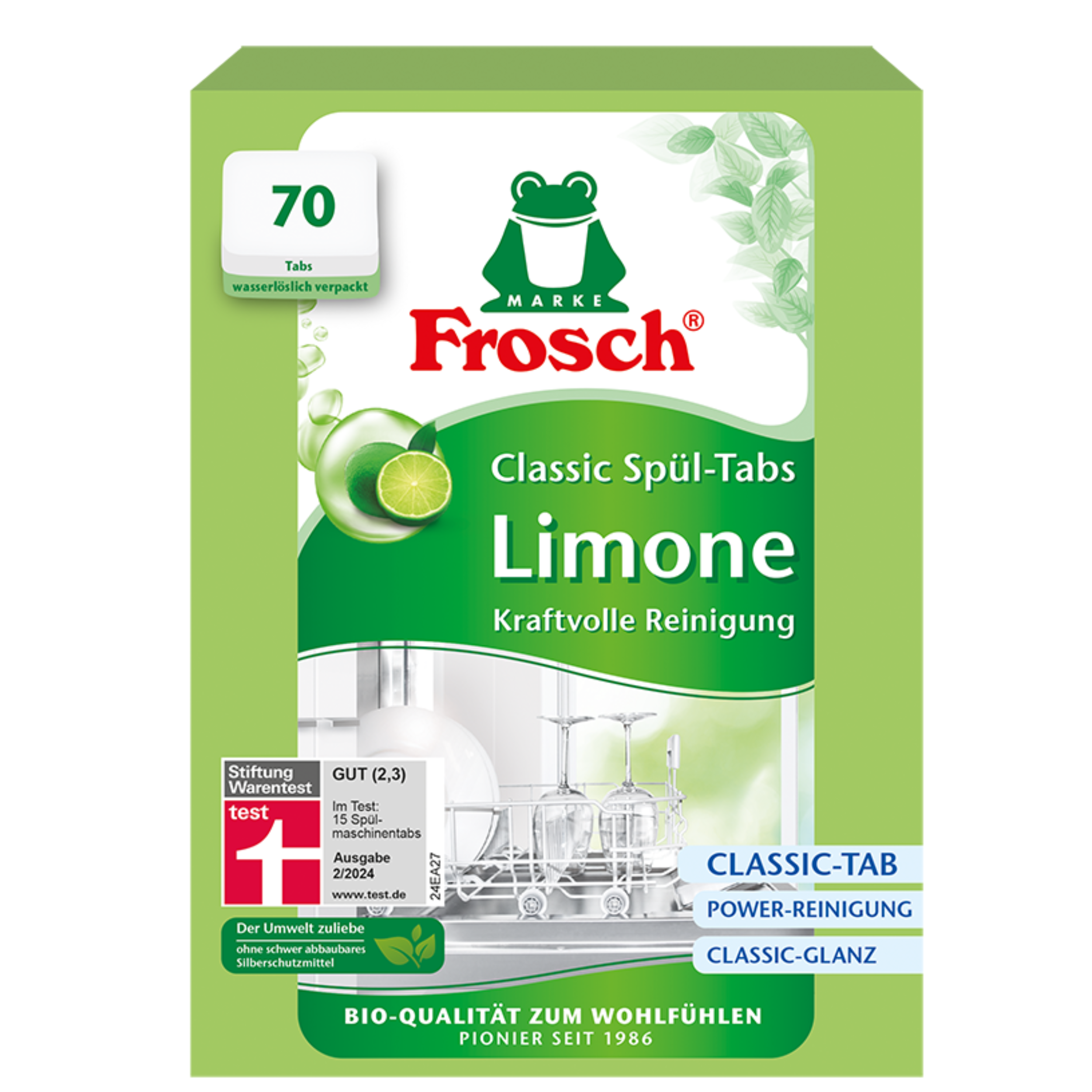 Tabletki Do Zmywarek Frosch Limonkowe Classic - 70 Szt.