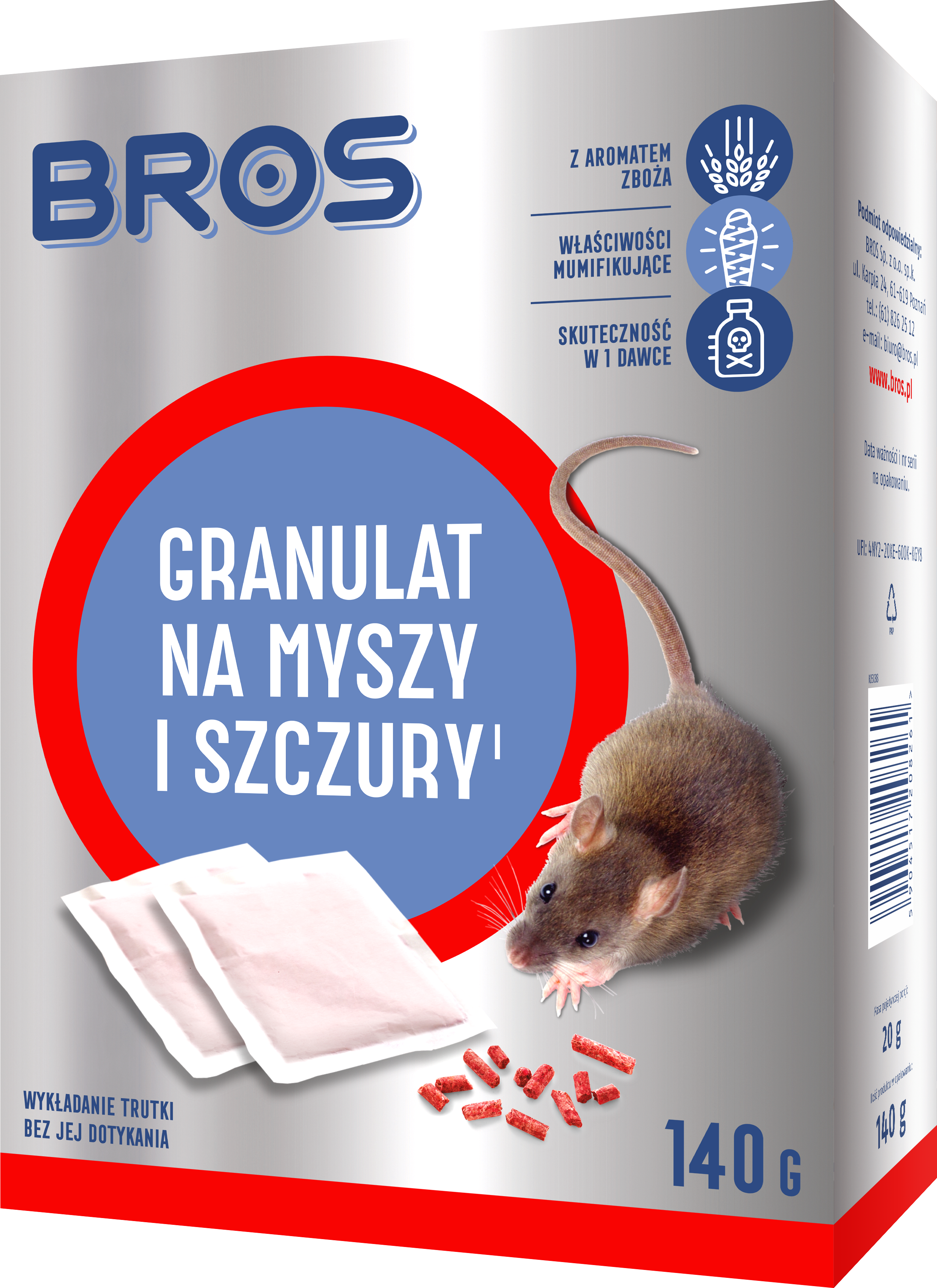 Bros - Granulat Na Myszy I Szczury 140G