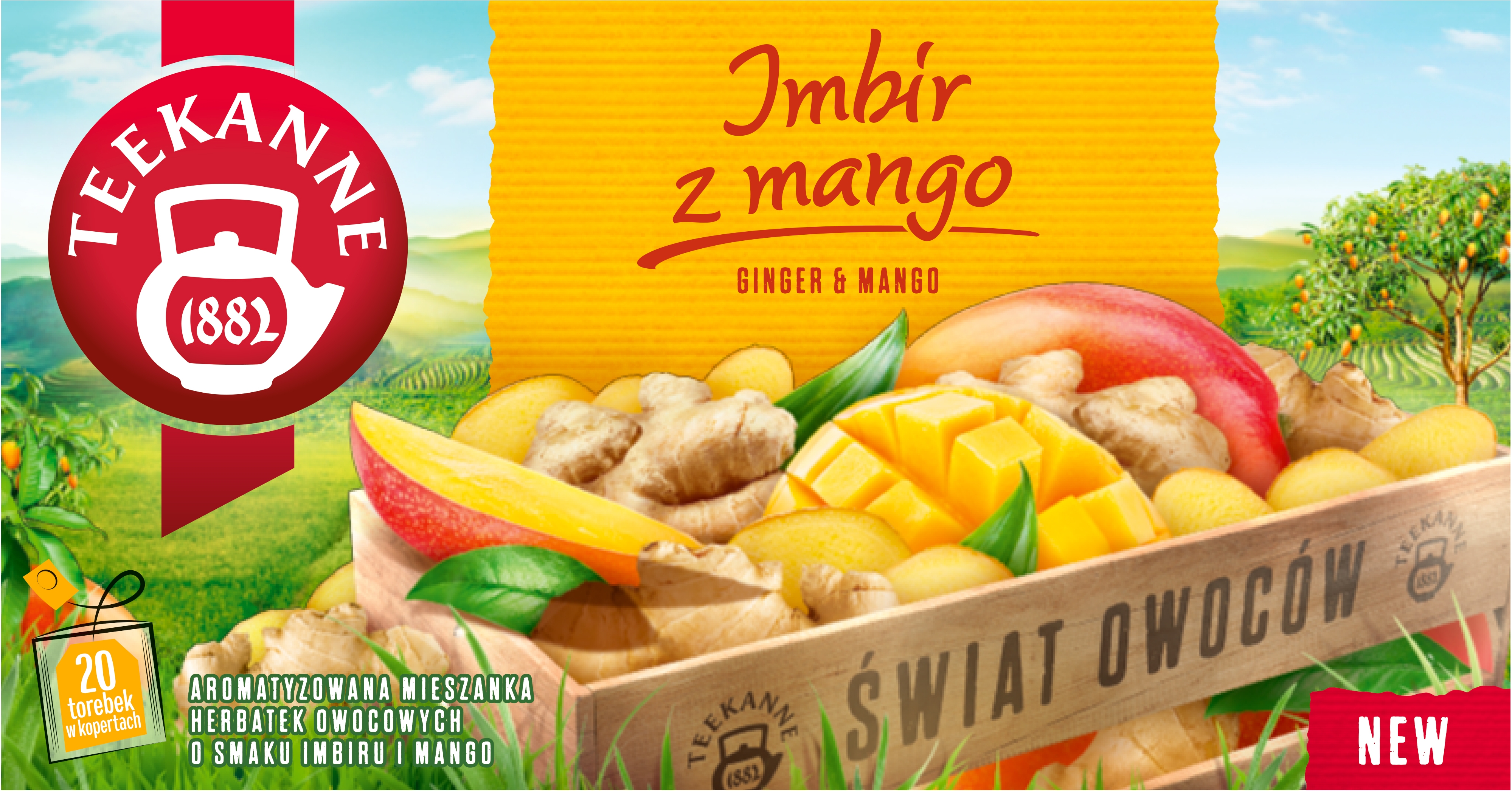 Herbatka Owocowa Teekanne Imbir Z Mango 20 Torebek