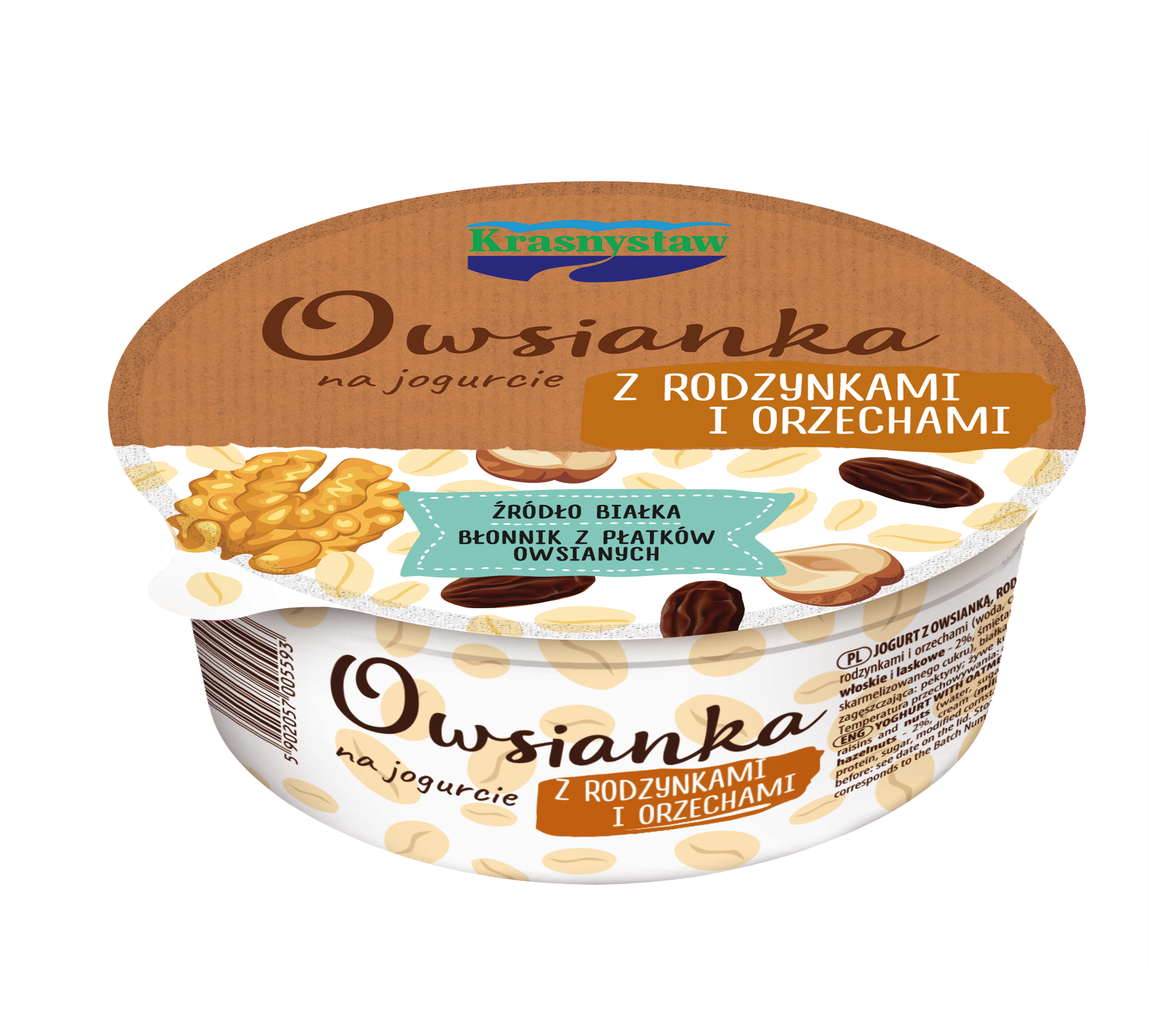Krasnystaw Owsianka Na Jogurcie Z Rodzynkami I Orzechami 250 G