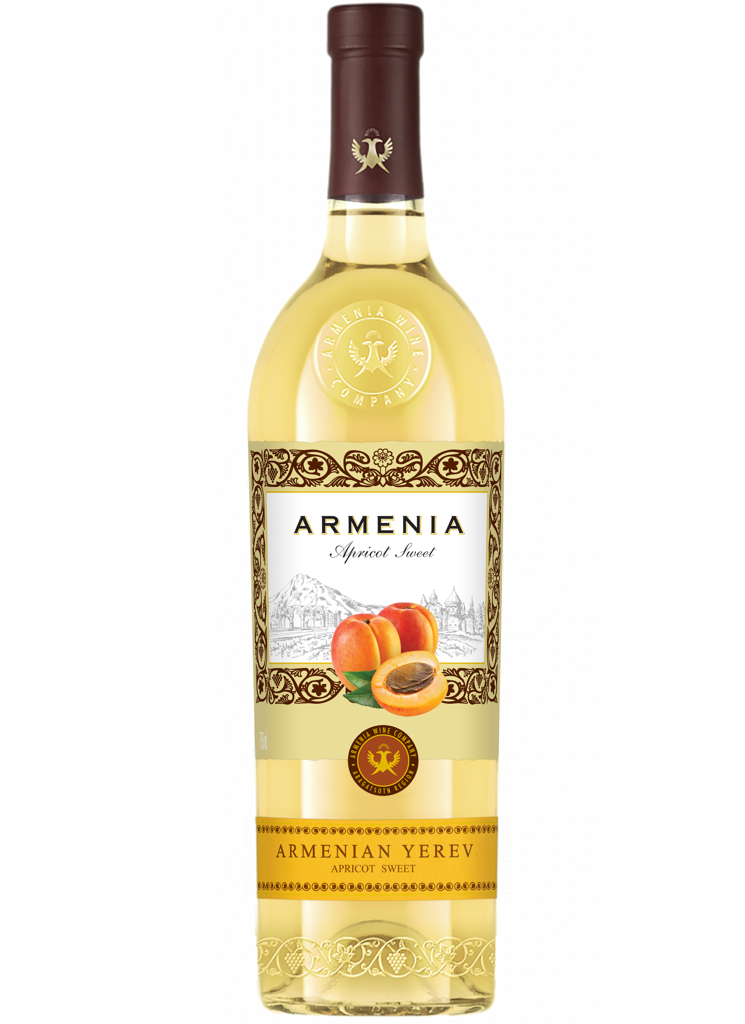 Wino Gronowe Białe Półsłodkie Armenia Yerev Apricot 0,75L