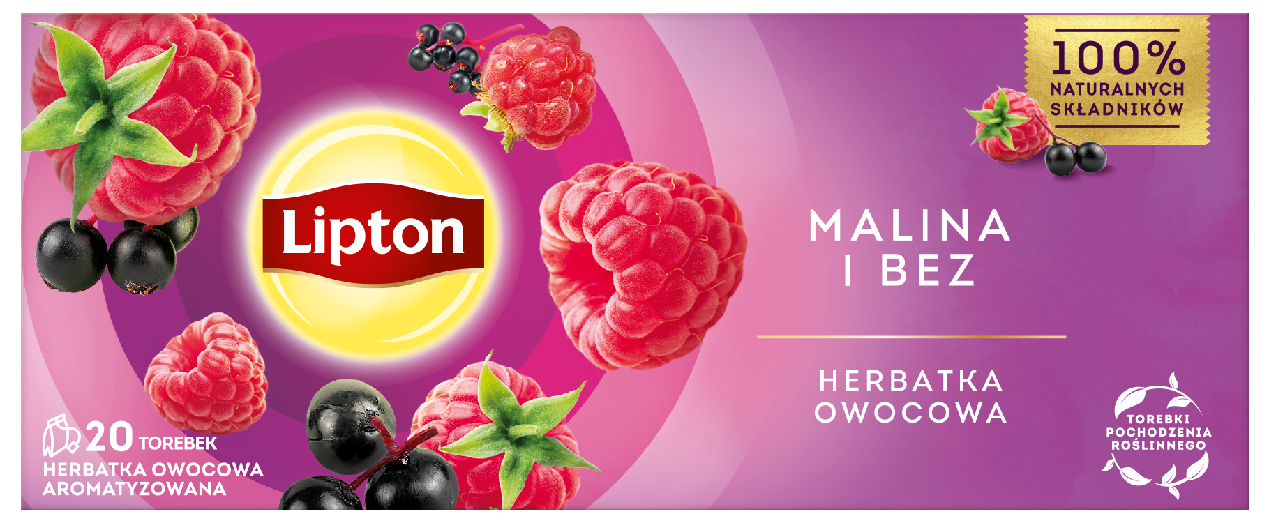 Lipton Fruit Malina I Bez 20Tb