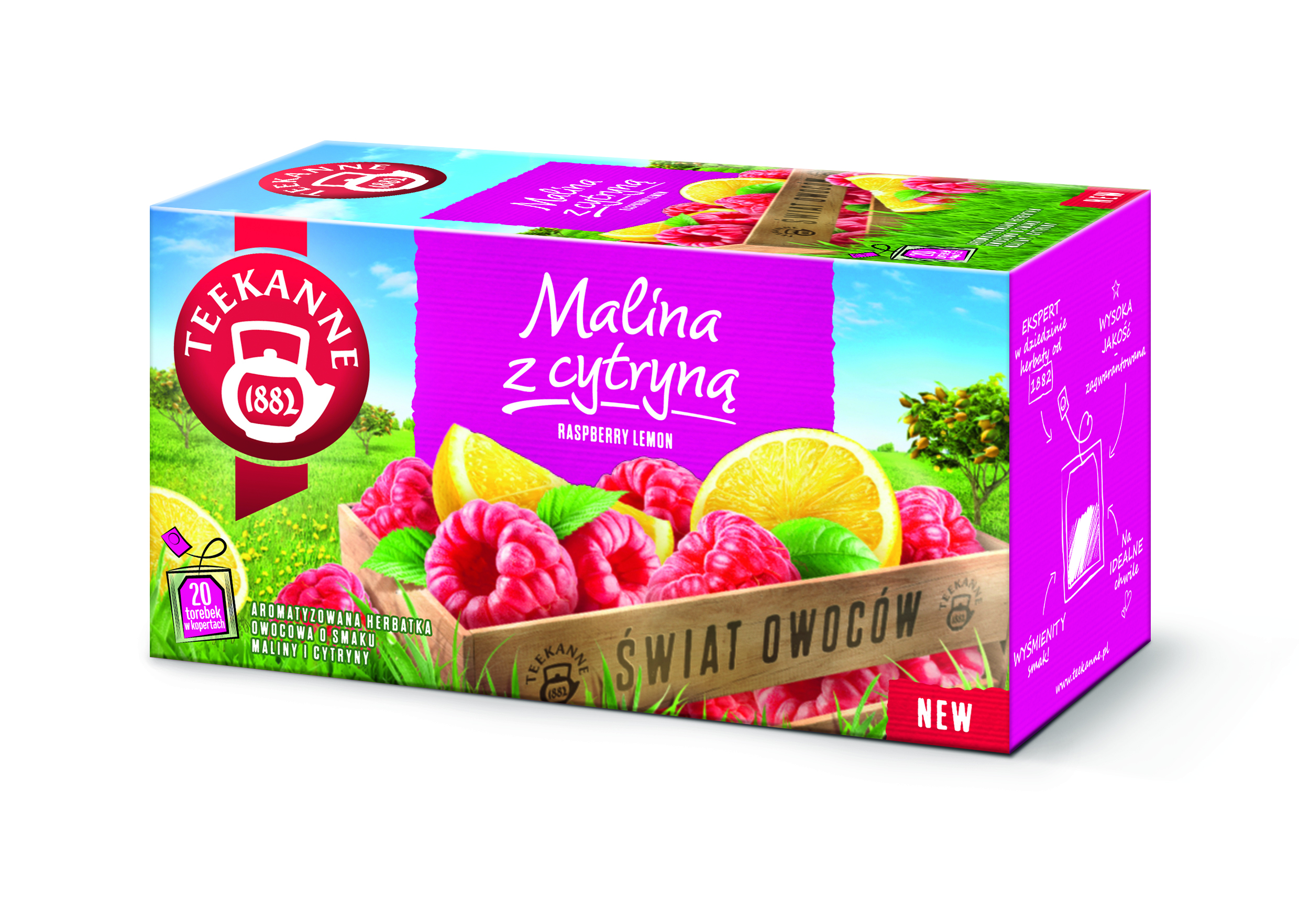 Herbatka Owocowa Teekanne Świat Owoców Malina Z Cytryną 20X2.25G