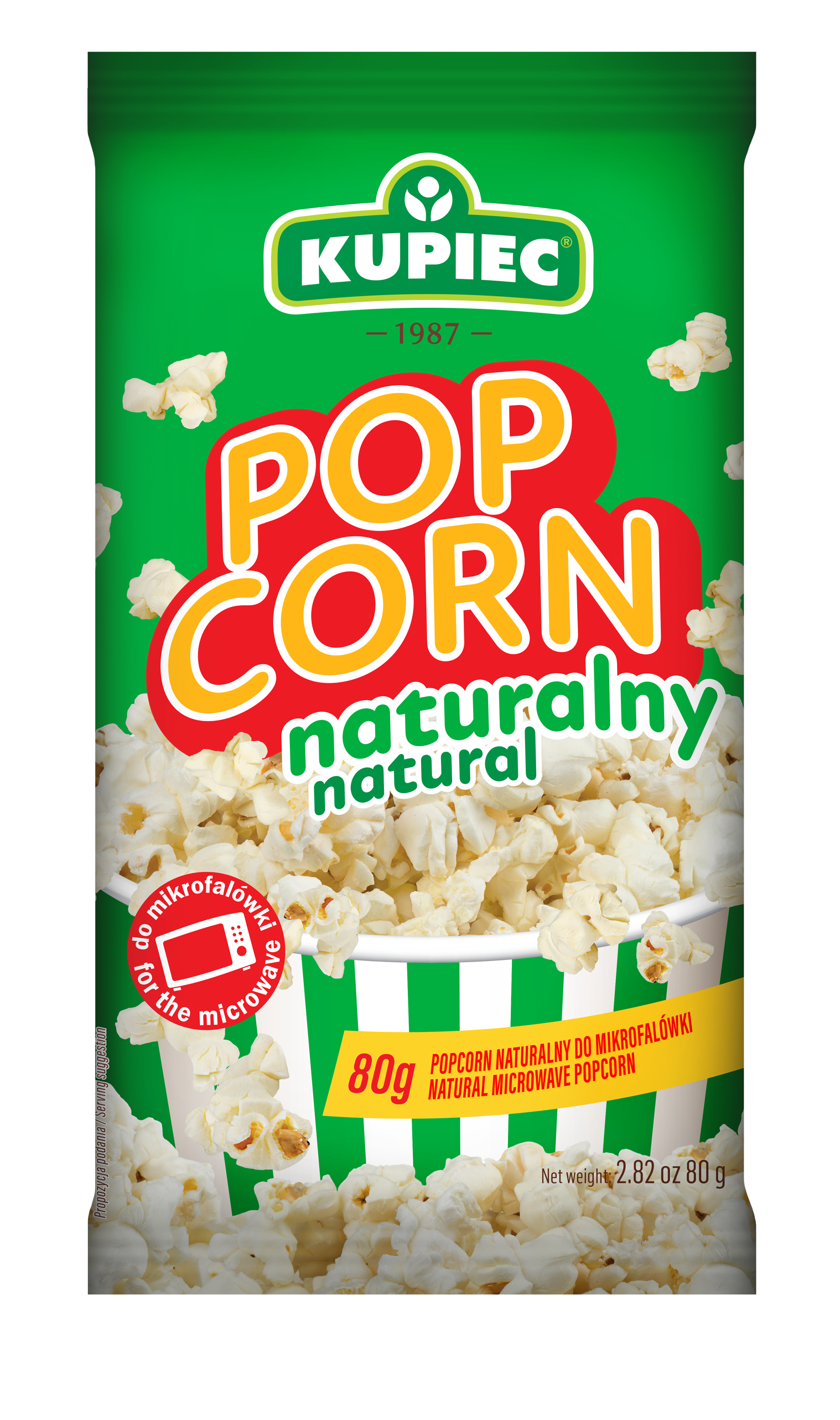 Kupiec Popcorn Naturalny 80G