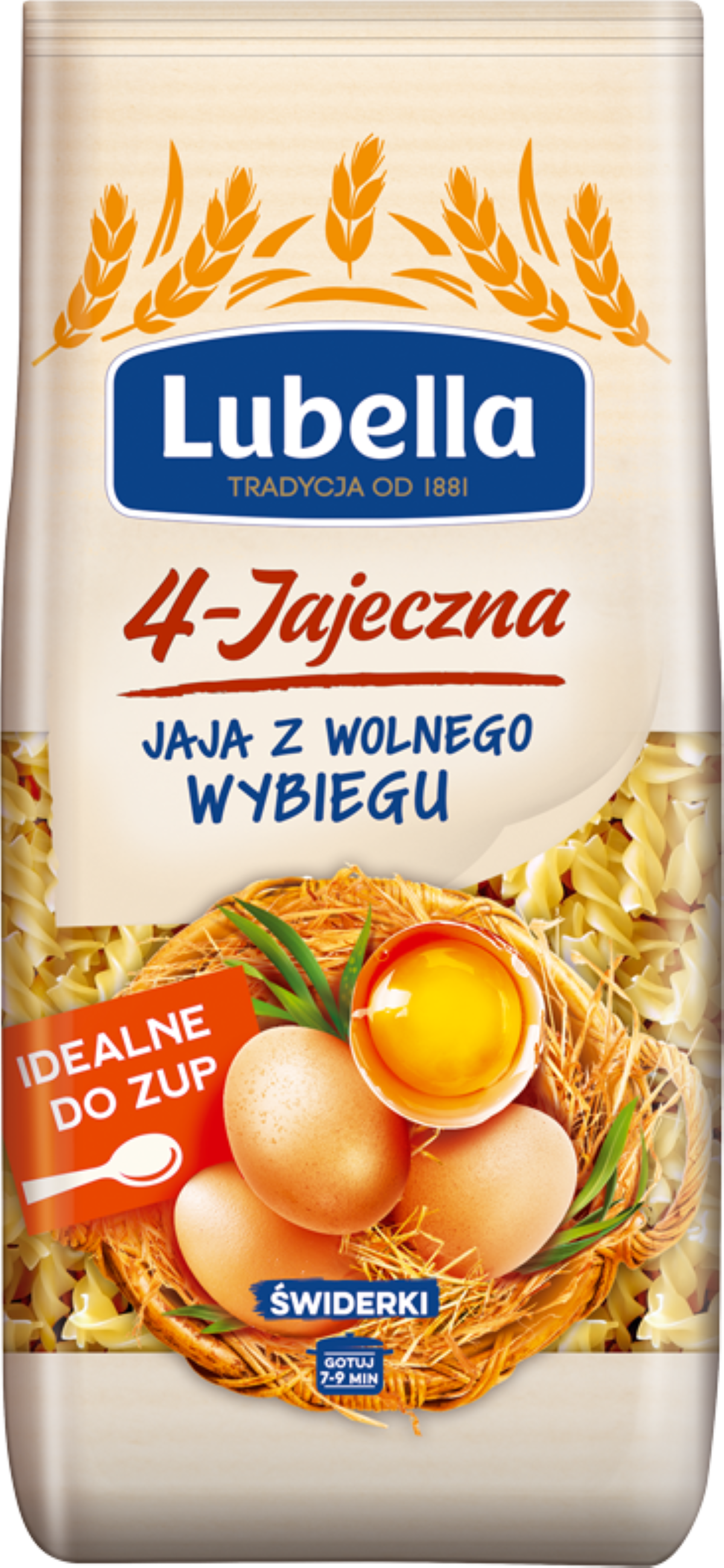 Lubella 4-Jajeczna Makaron Świderki 250 G