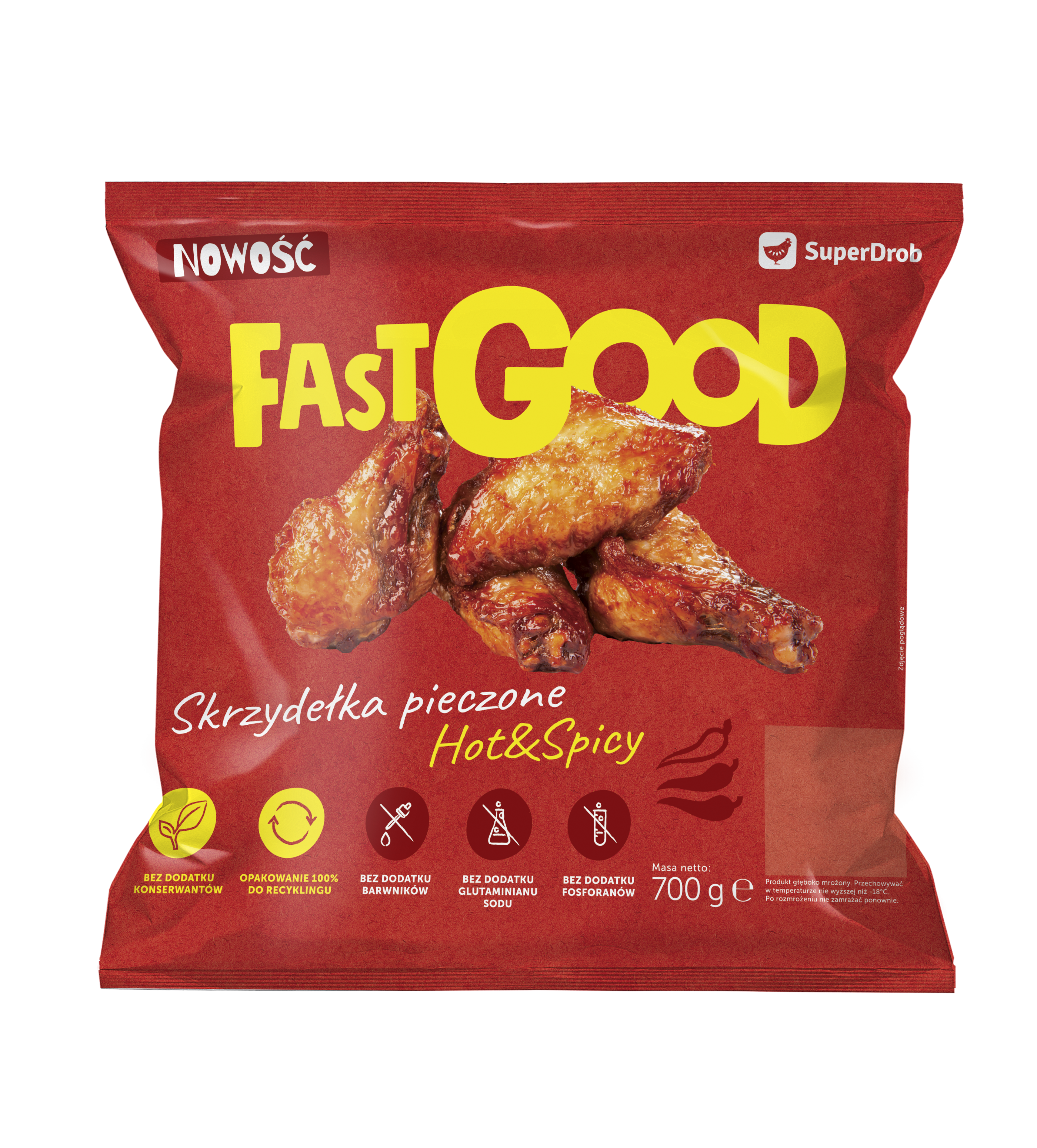 Fastgood Skrzydełka Pieczone Hot&Spicy 700 G