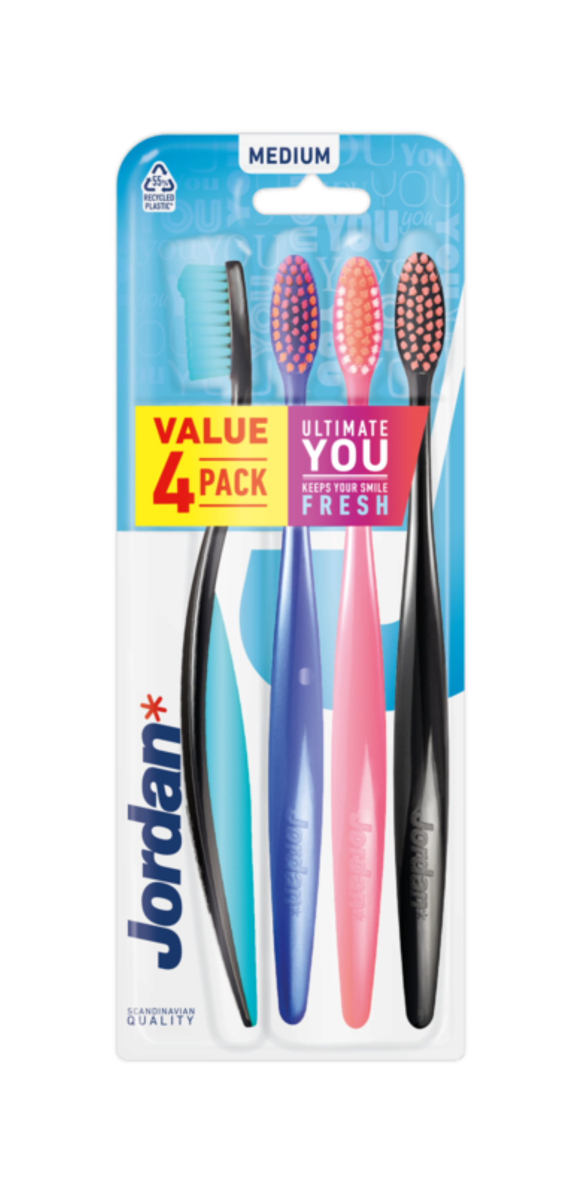 Jordan Szczoteczka Do Zębów Ultimate You Medium 4-Pack