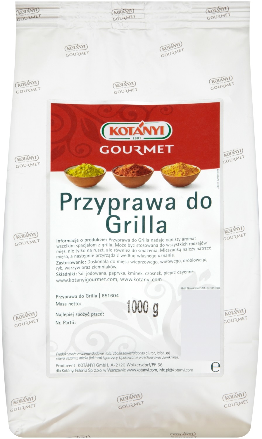 Kotanyi Przyprawa Go Grilla 1000G