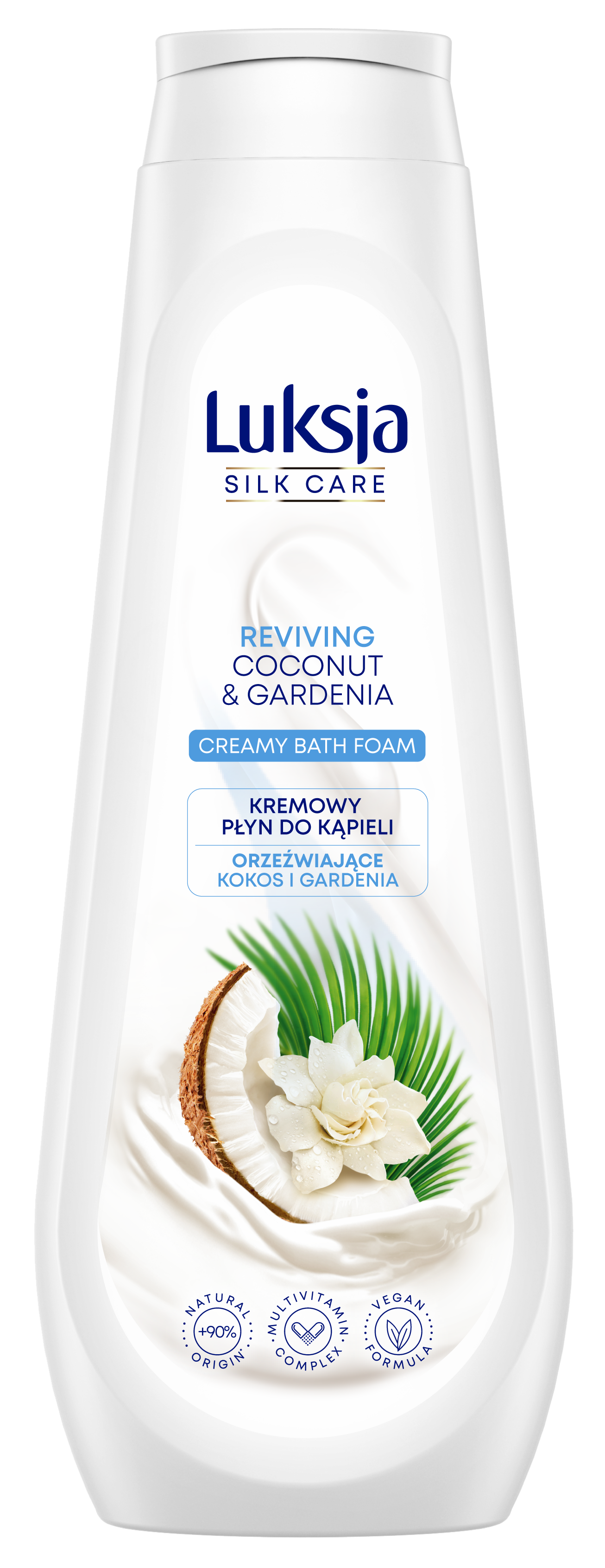 Luksja Silk Care Kremowy Płyn Do Kąpieli Kokos I Gardenia 900 Ml